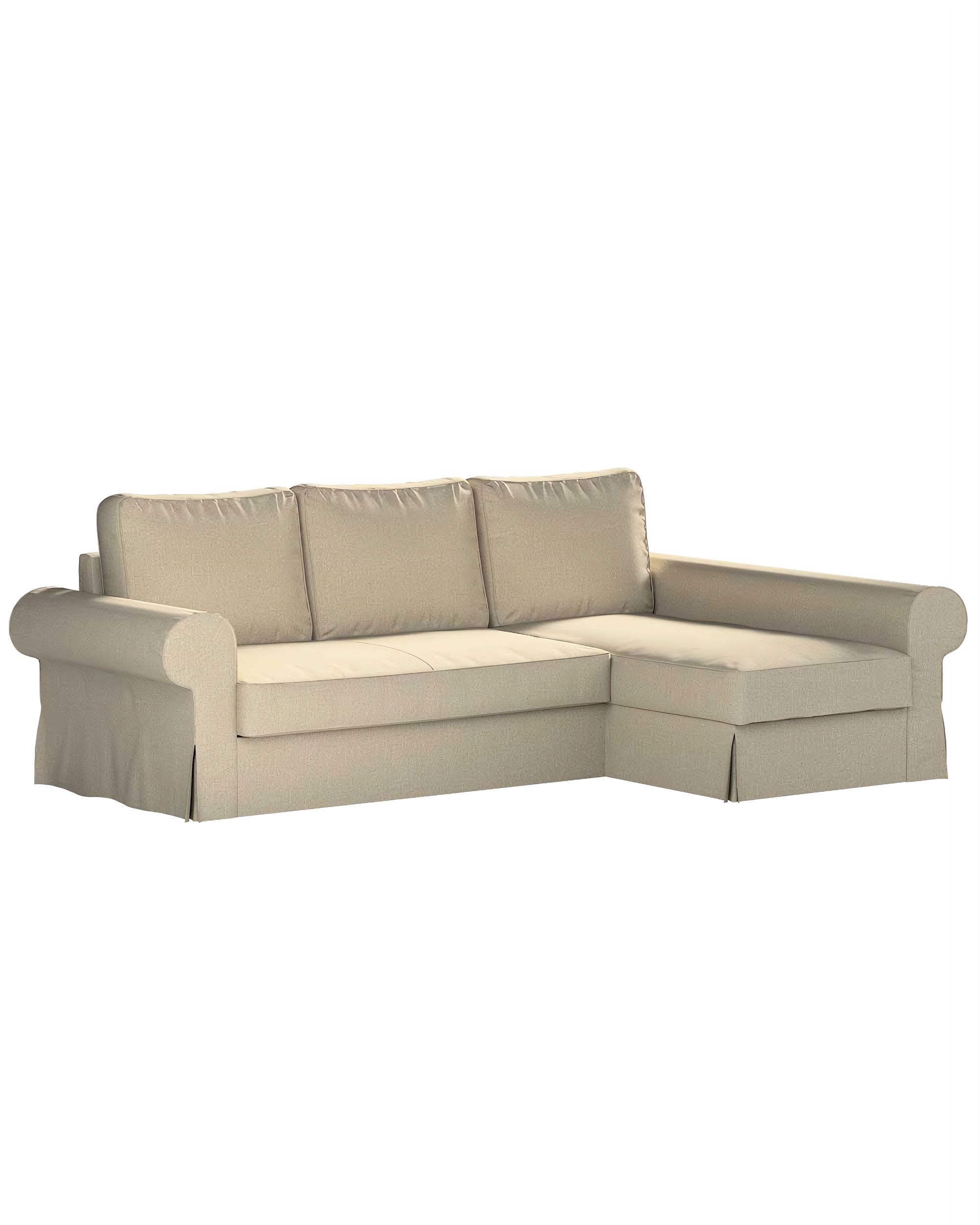 Bezug für Backabro Bettsofa / Recamiere Farbe beige Stoff strukturiert