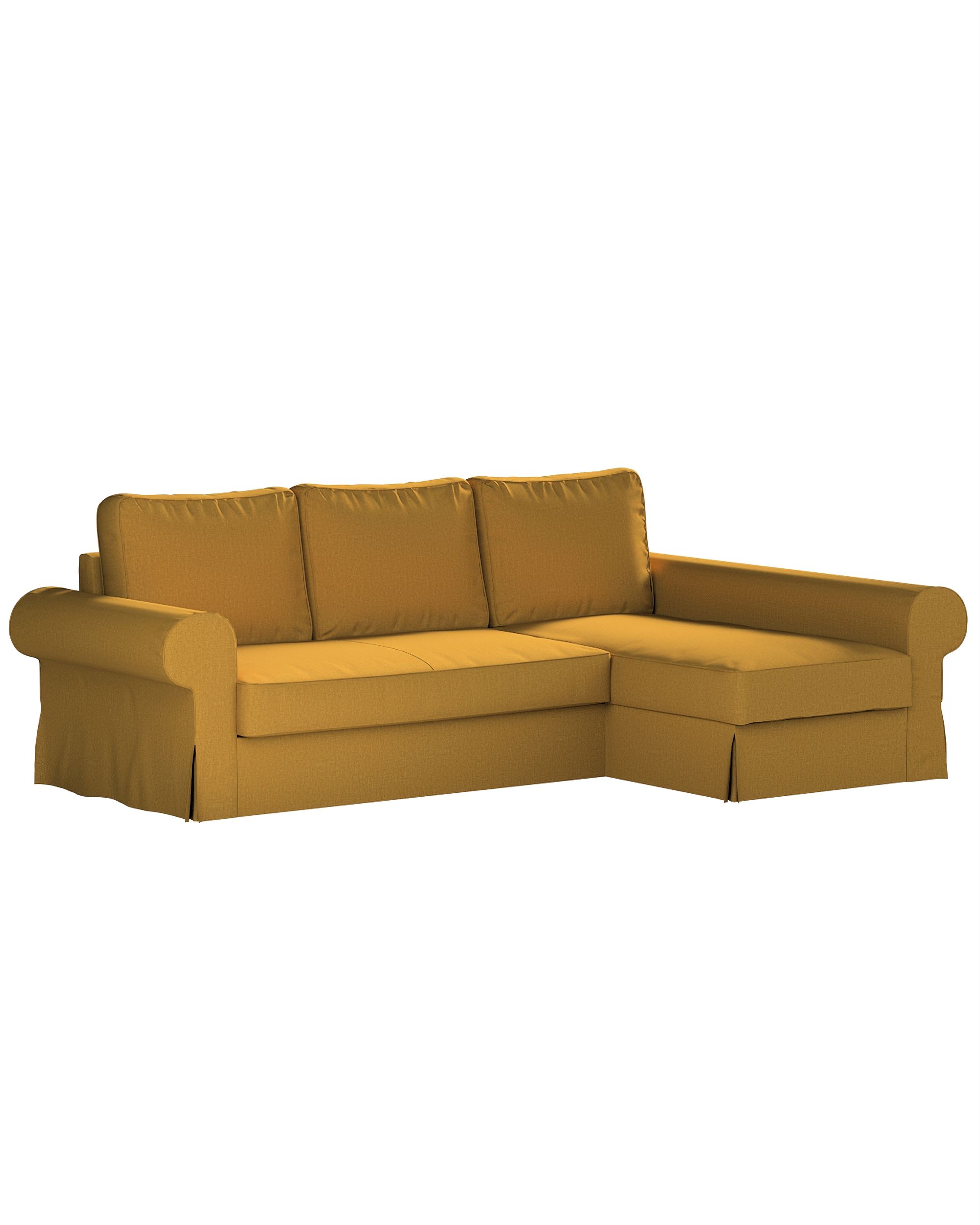 Bezug für Backabro Bettsofa / Recamiere Farbe gelb Stoff strukturiert