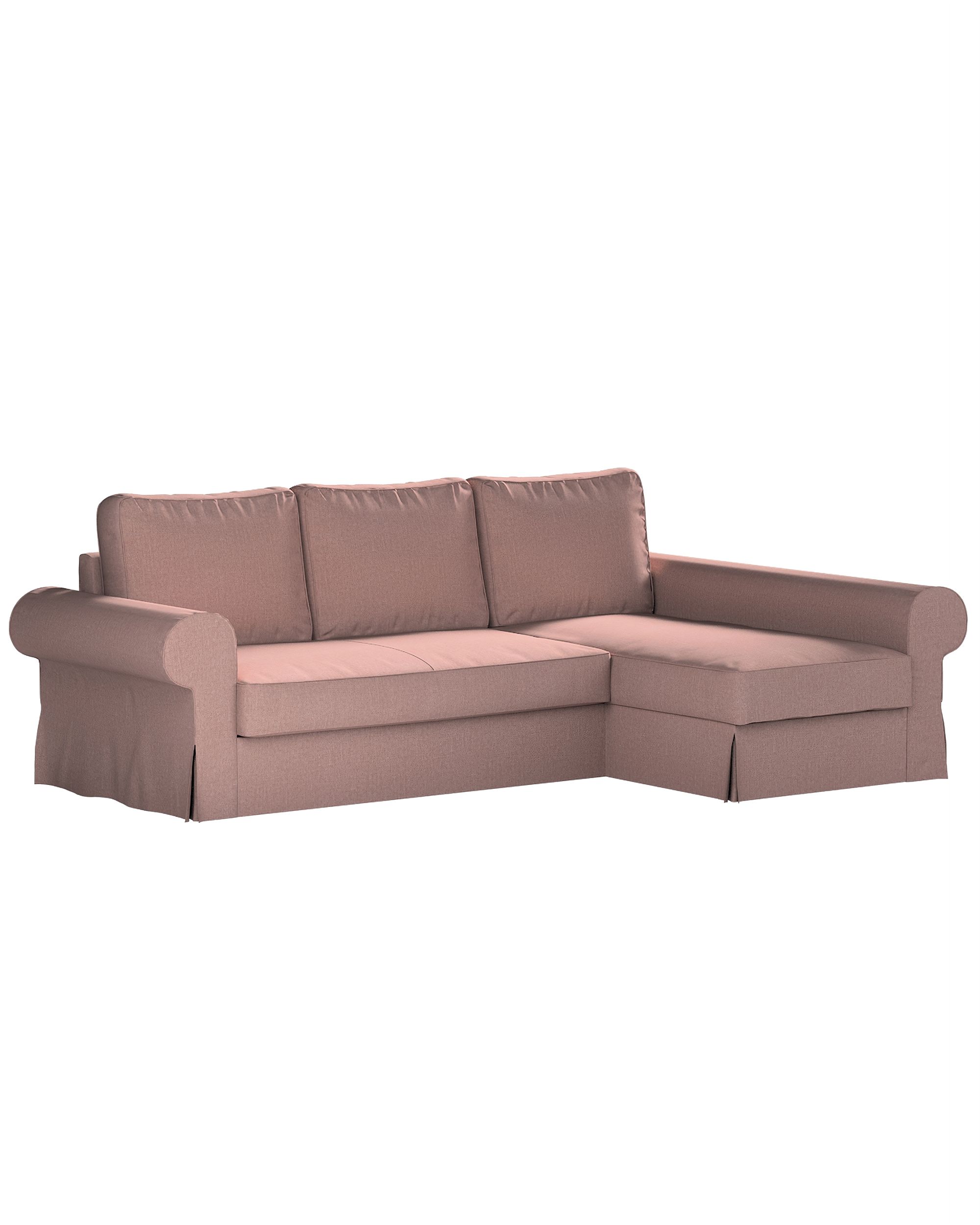 Bezug für Backabro Bettsofa / Recamiere Farbe rosa Stoff strukturiert