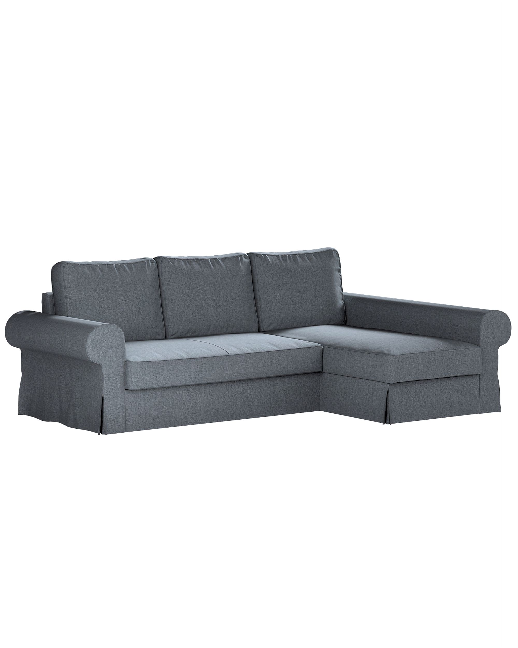 Bezug für Backabro Bettsofa / Recamiere Farbe grau Stoff strukturiert