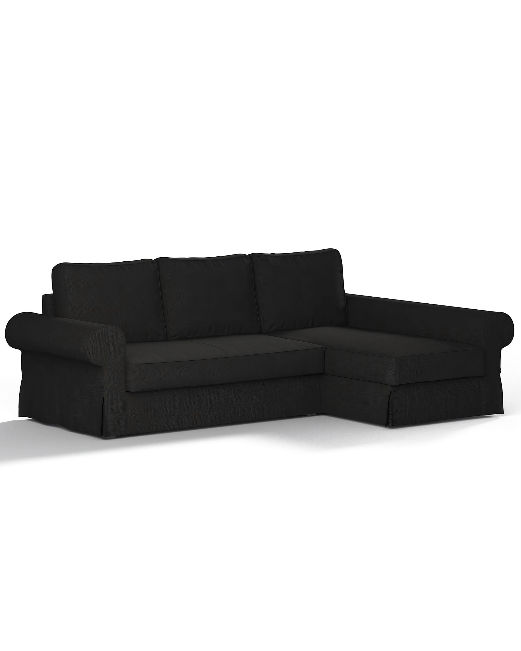 Bezug für Backabro Bettsofa / Recamiere Farbe schwarz Stoff strukturiert