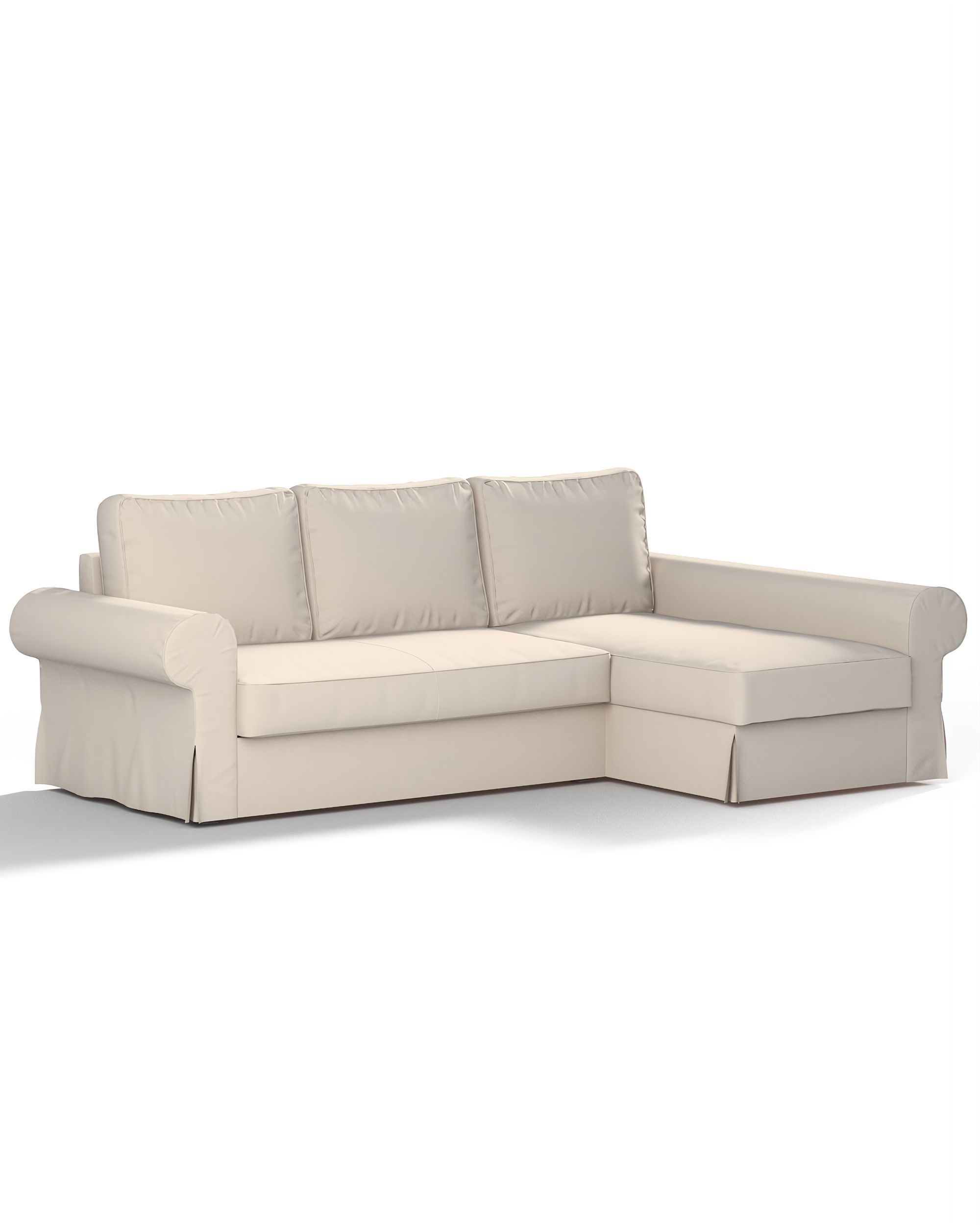 Bezug für Backabro Bettsofa / Recamiere Farbe beige Stoff strukturiert
