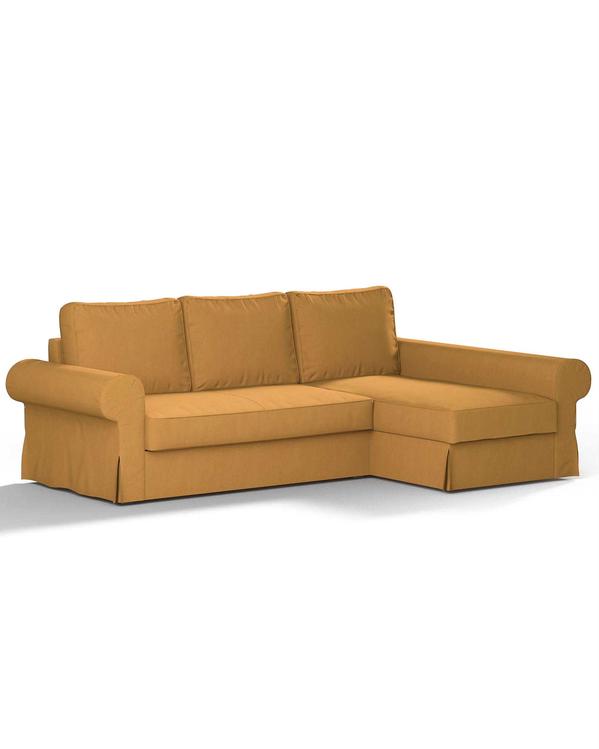Bezug für Backabro Bettsofa / Recamiere Farbe gelb Stoff strukturiert
