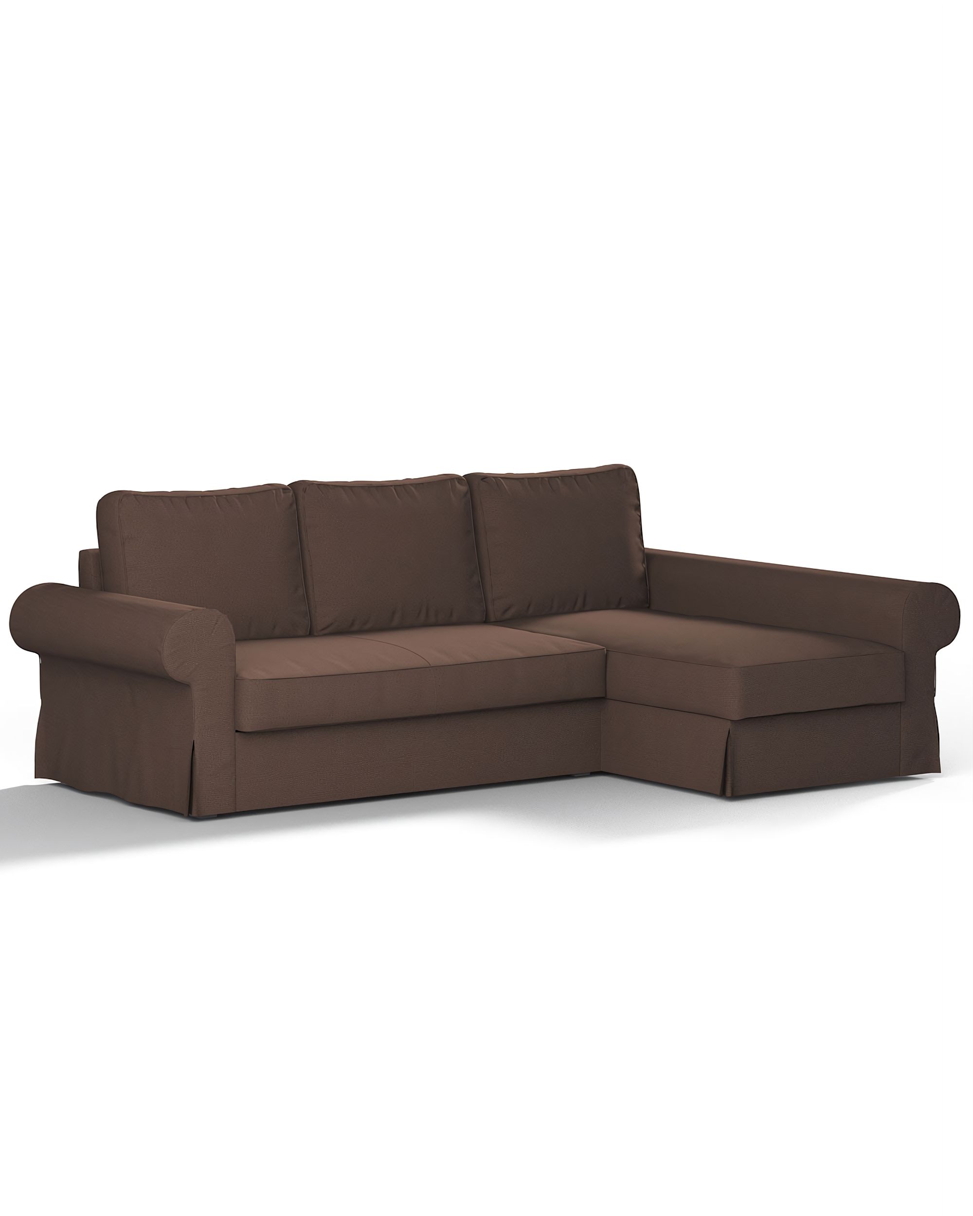 Bezug für Backabro Bettsofa / Recamiere Farbe braun Stoff strukturiert