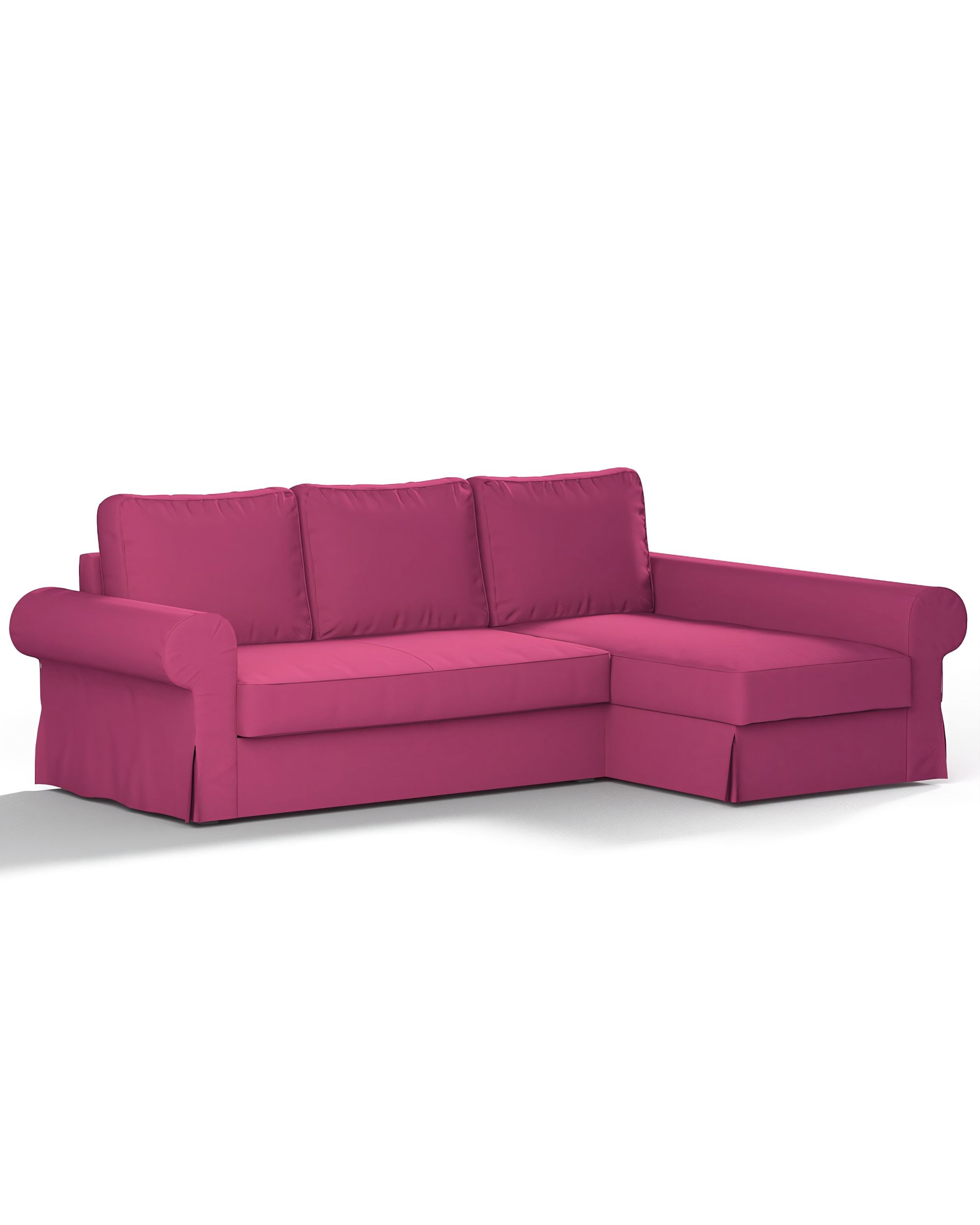 Bezug für Backabro Bettsofa / Recamiere Farbe rosa Stoff strukturiert