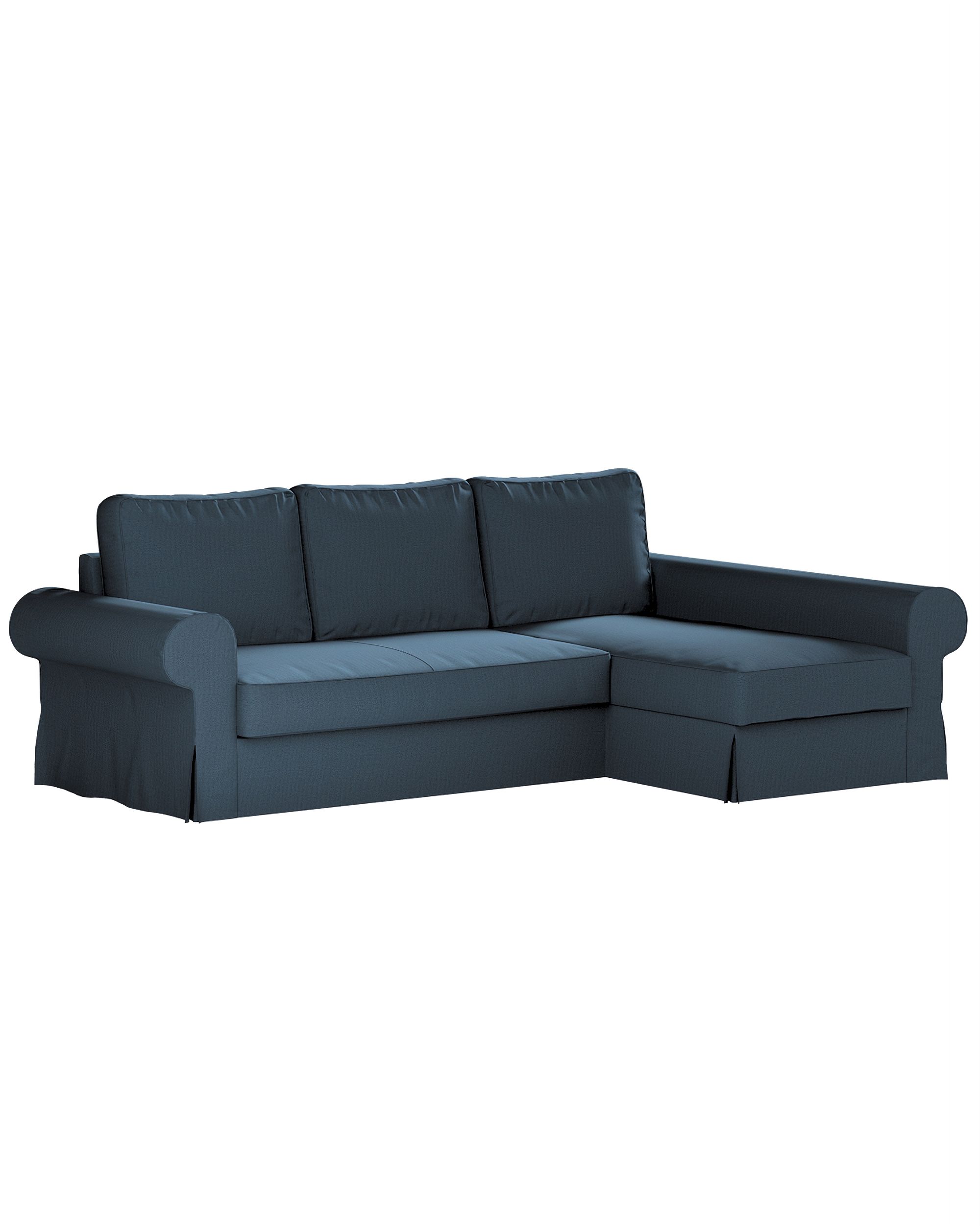 Bezug für Backabro Bettsofa / Recamiere Farbe blau Stoff strukturiert