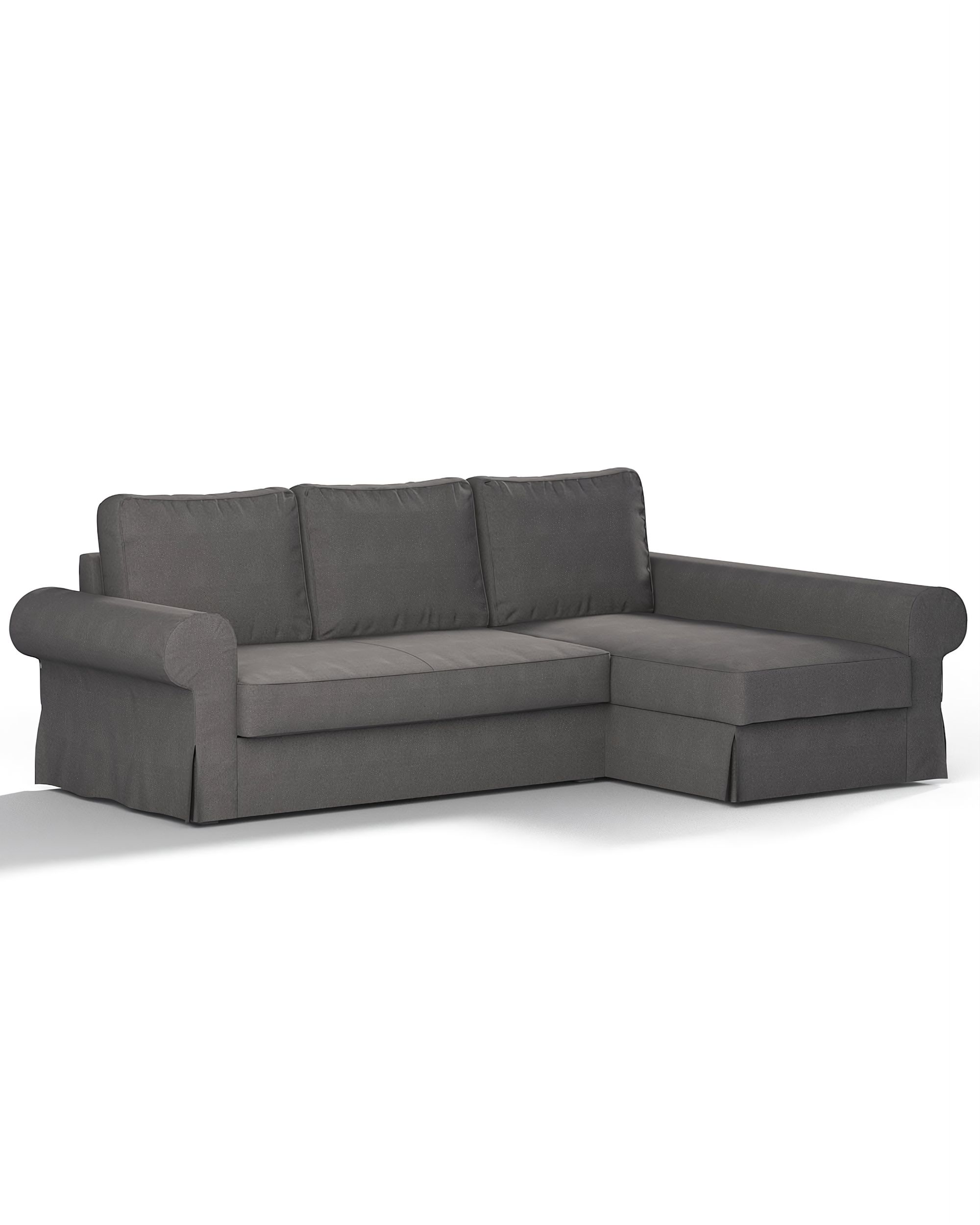 Bezug für Backabro Bettsofa / Recamiere Farbe grau Stoff strukturiert
