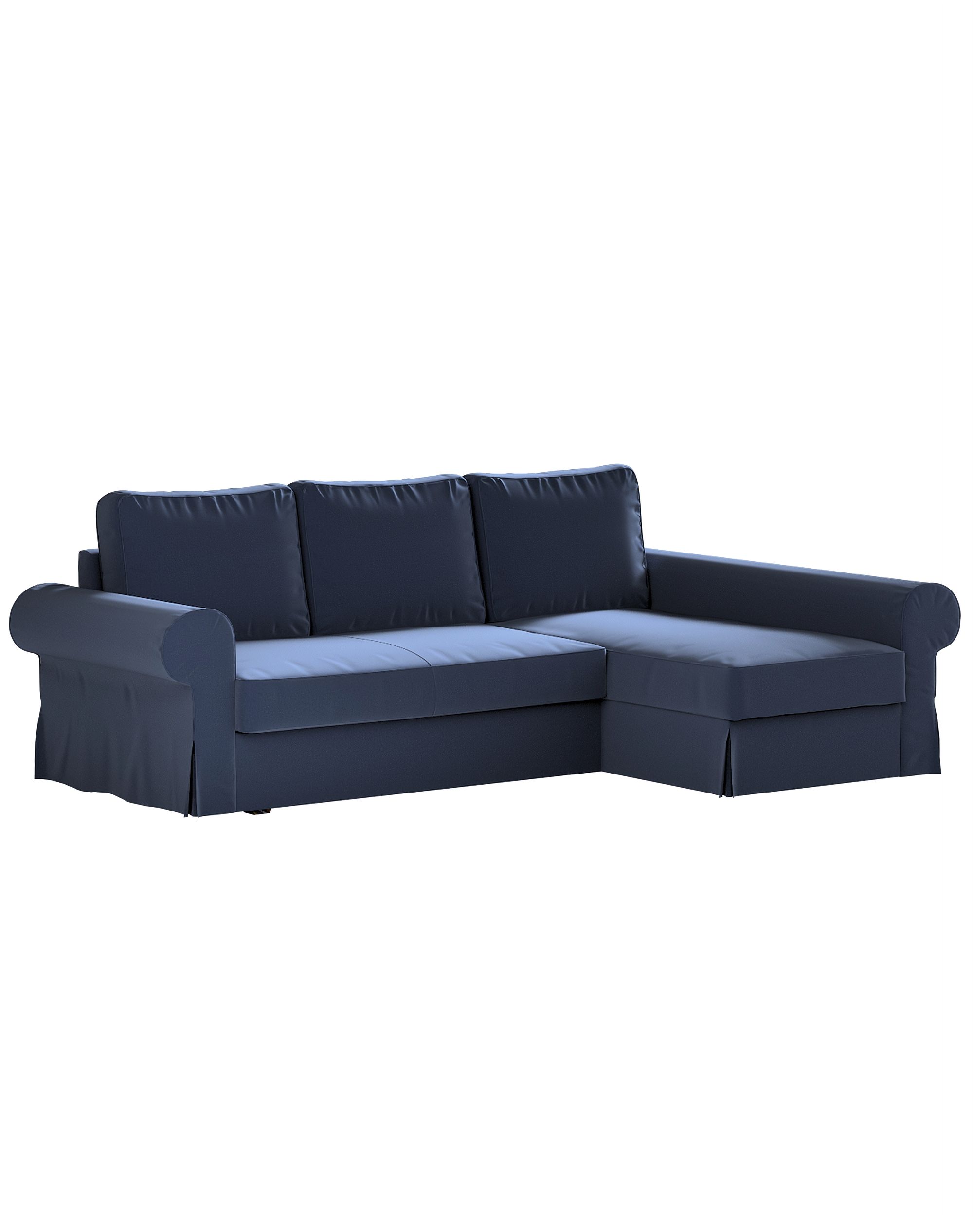 Bezug für Backabro Bettsofa / Recamiere Farbe dunkelblau Stoff samt