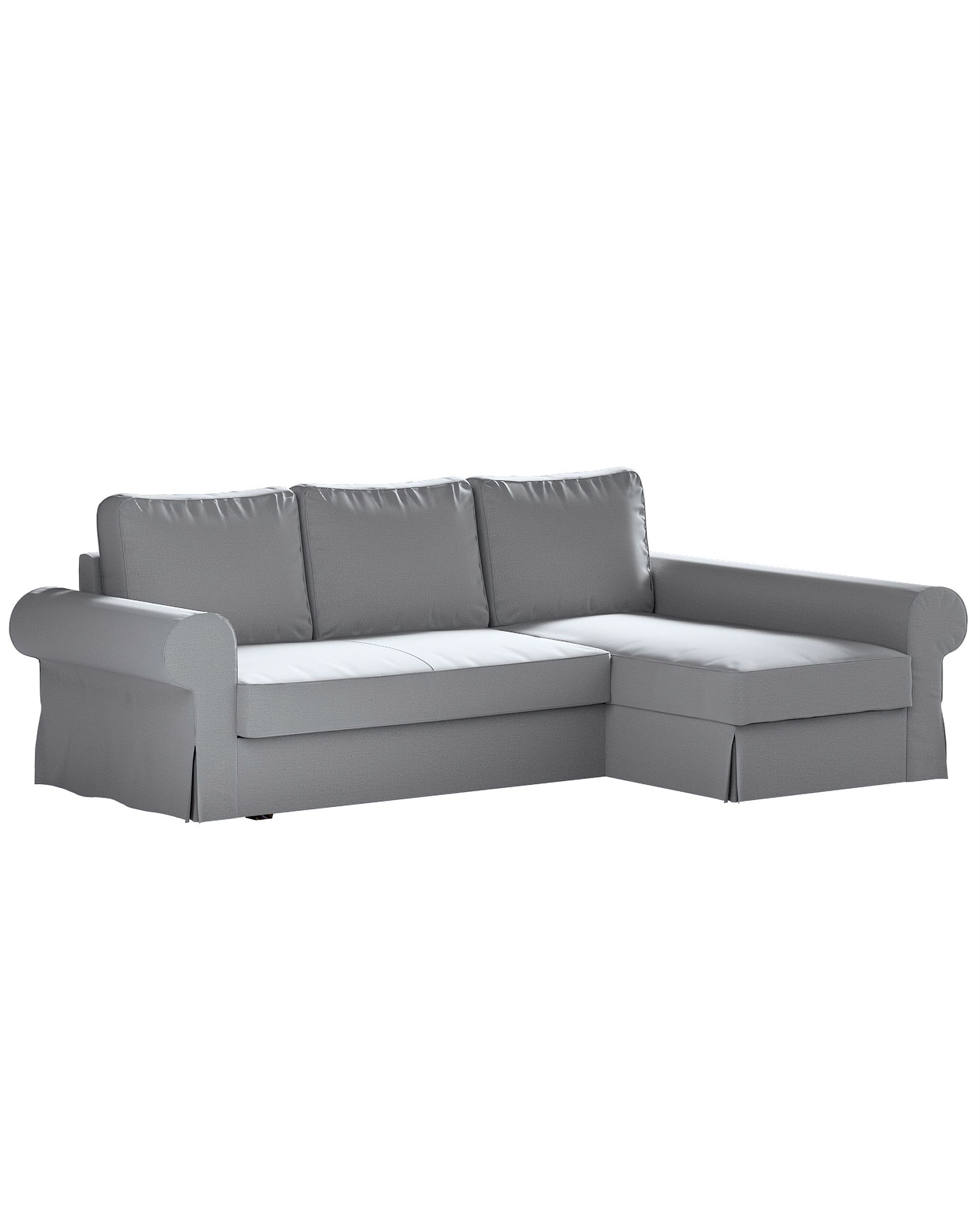 Bezug für Backabro Bettsofa / Recamiere Farbe grau Stoff samt