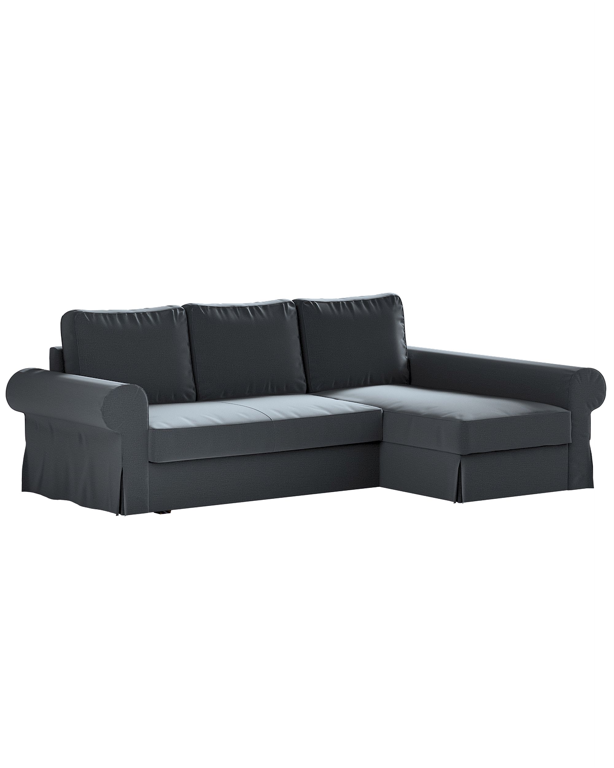 Bezug für Backabro Bettsofa / Recamiere Farbe grau Stoff samt
