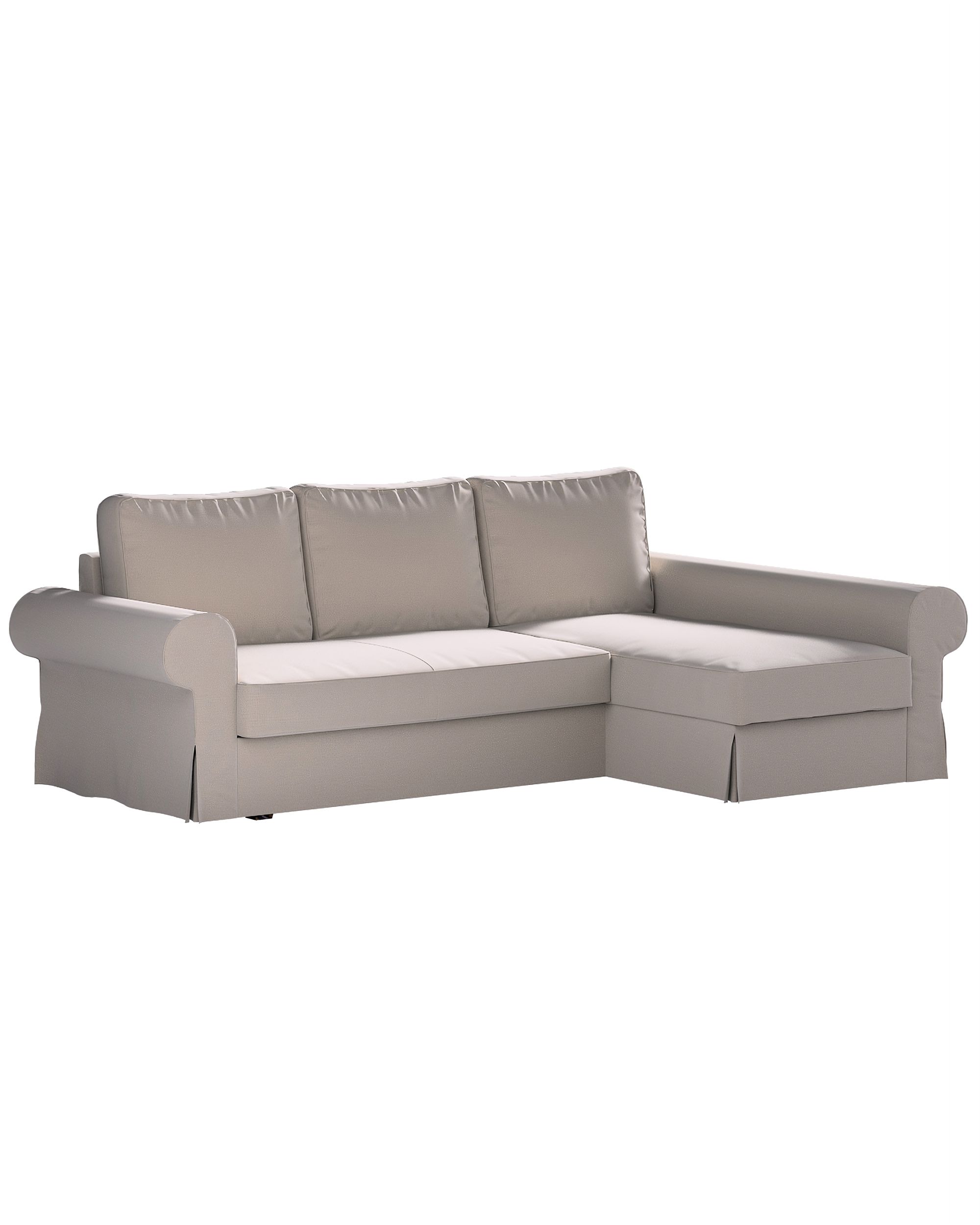 Bezug für Backabro Bettsofa / Recamiere Farbe beige Stoff samt