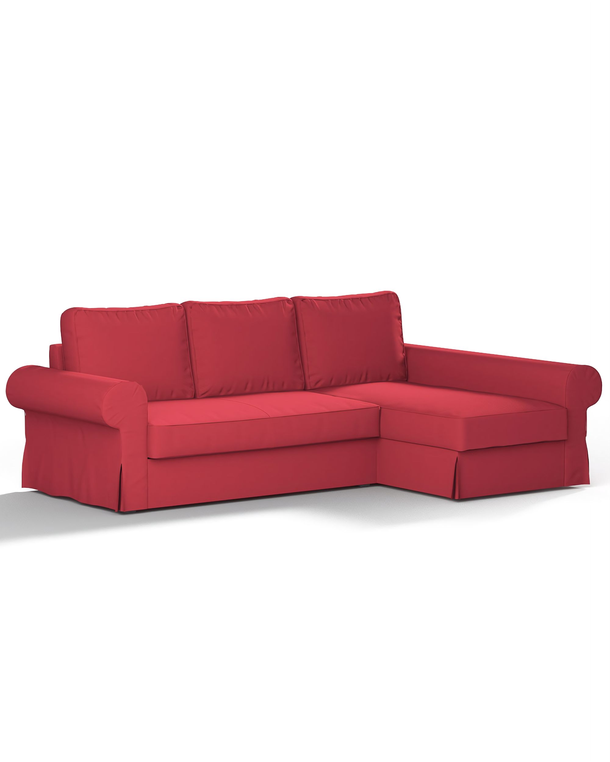 Bezug für Backabro Bettsofa / Recamiere Farbe rot Stoff strukturiert