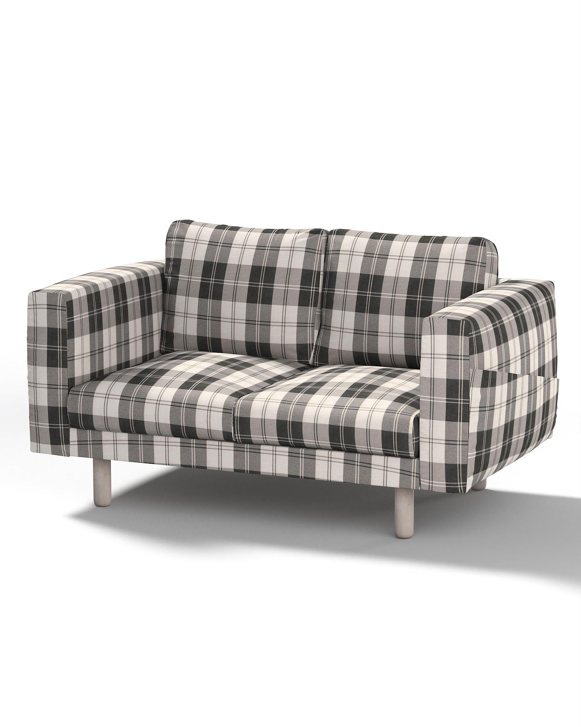 Bezug für Norsborg 2-Sitzer Sofa Farbe schwarz Stoff strukturiert, gemustert