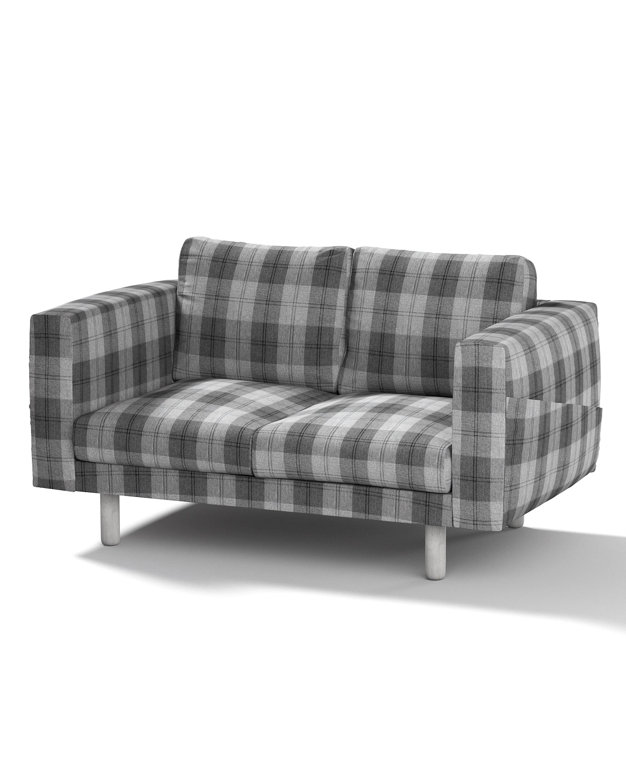Bezug für Norsborg 2-Sitzer Sofa Farbe grau Stoff strukturiert, gemustert