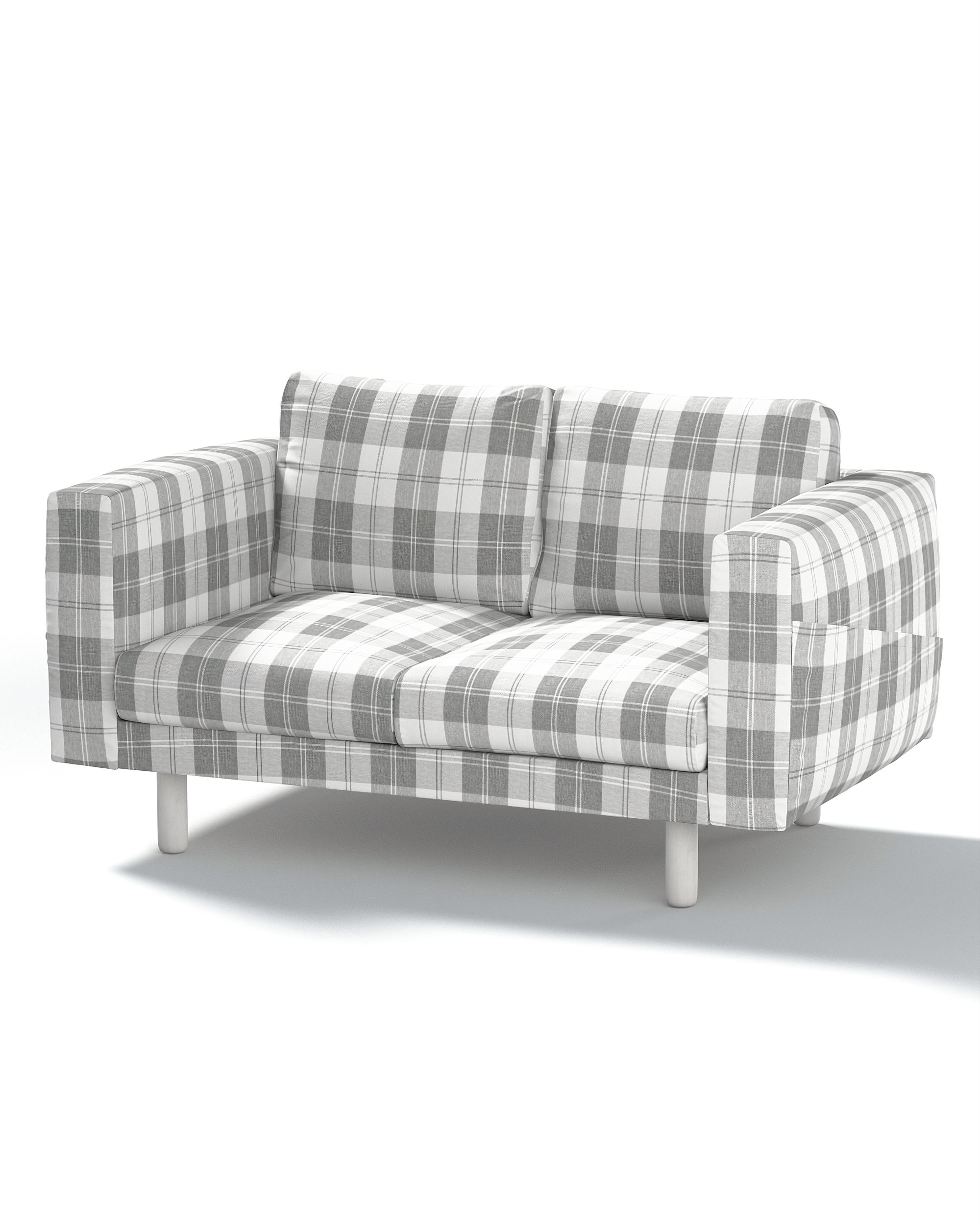 Bezug für Norsborg 2-Sitzer Sofa Farbe grau Stoff strukturiert, gemustert