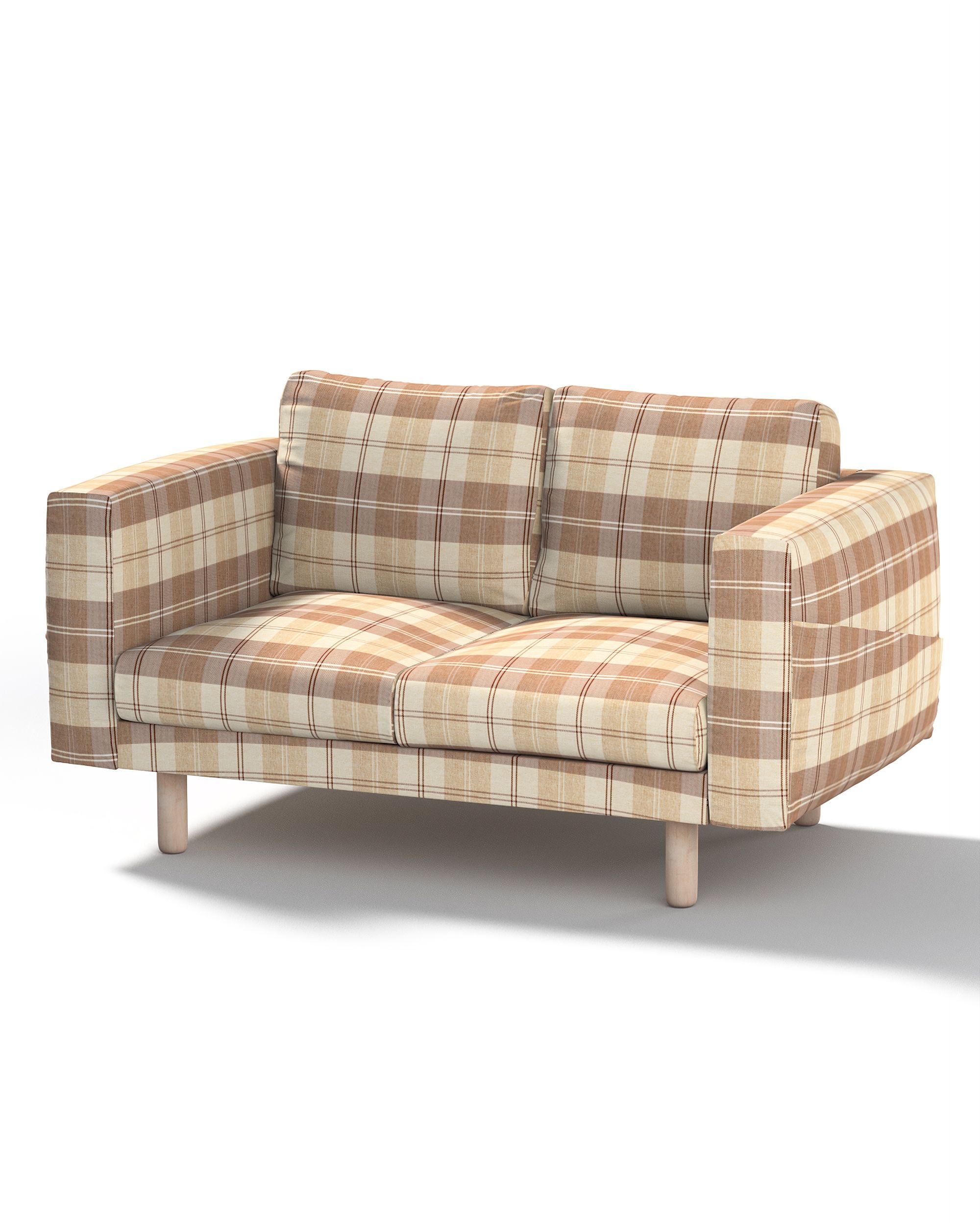Bezug für Norsborg 2-Sitzer Sofa Farbe beige Stoff strukturiert, gemustert