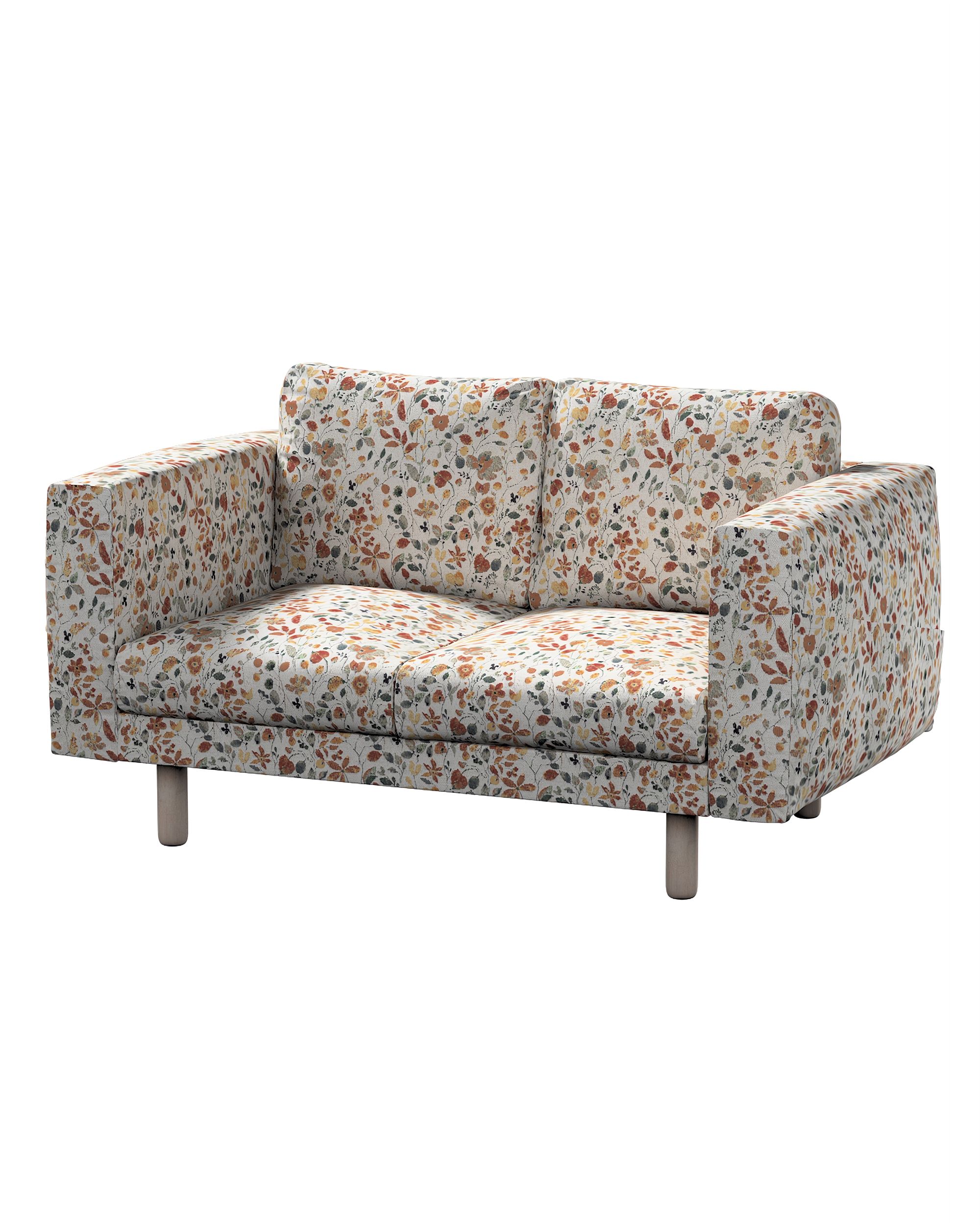 Bezug für Norsborg 2-Sitzer Sofa Farbe orange Stoff strukturiert, gemustert