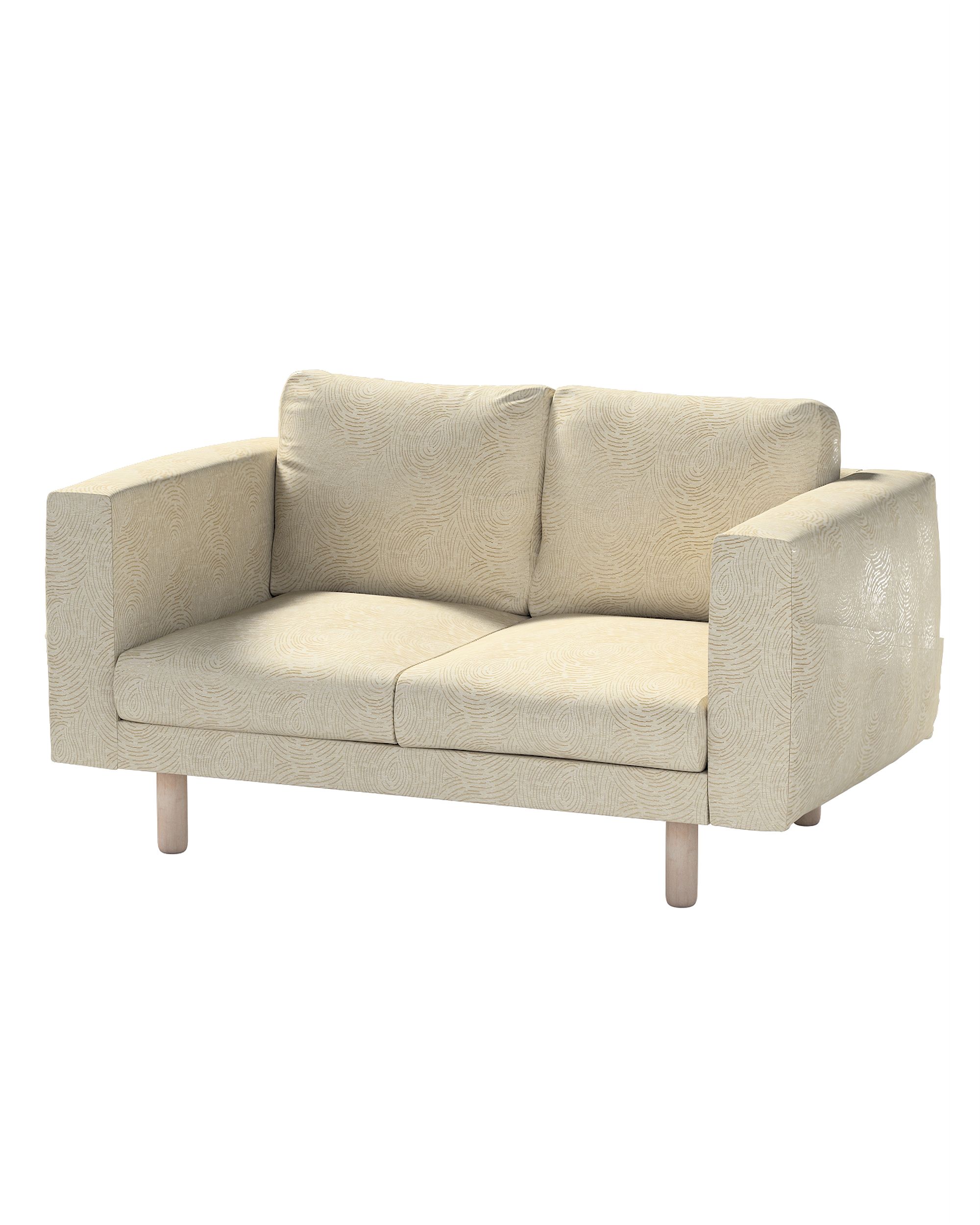 Bezug für Norsborg 2-Sitzer Sofa Farbe beige Stoff glänzend, strukturiert, gemustert