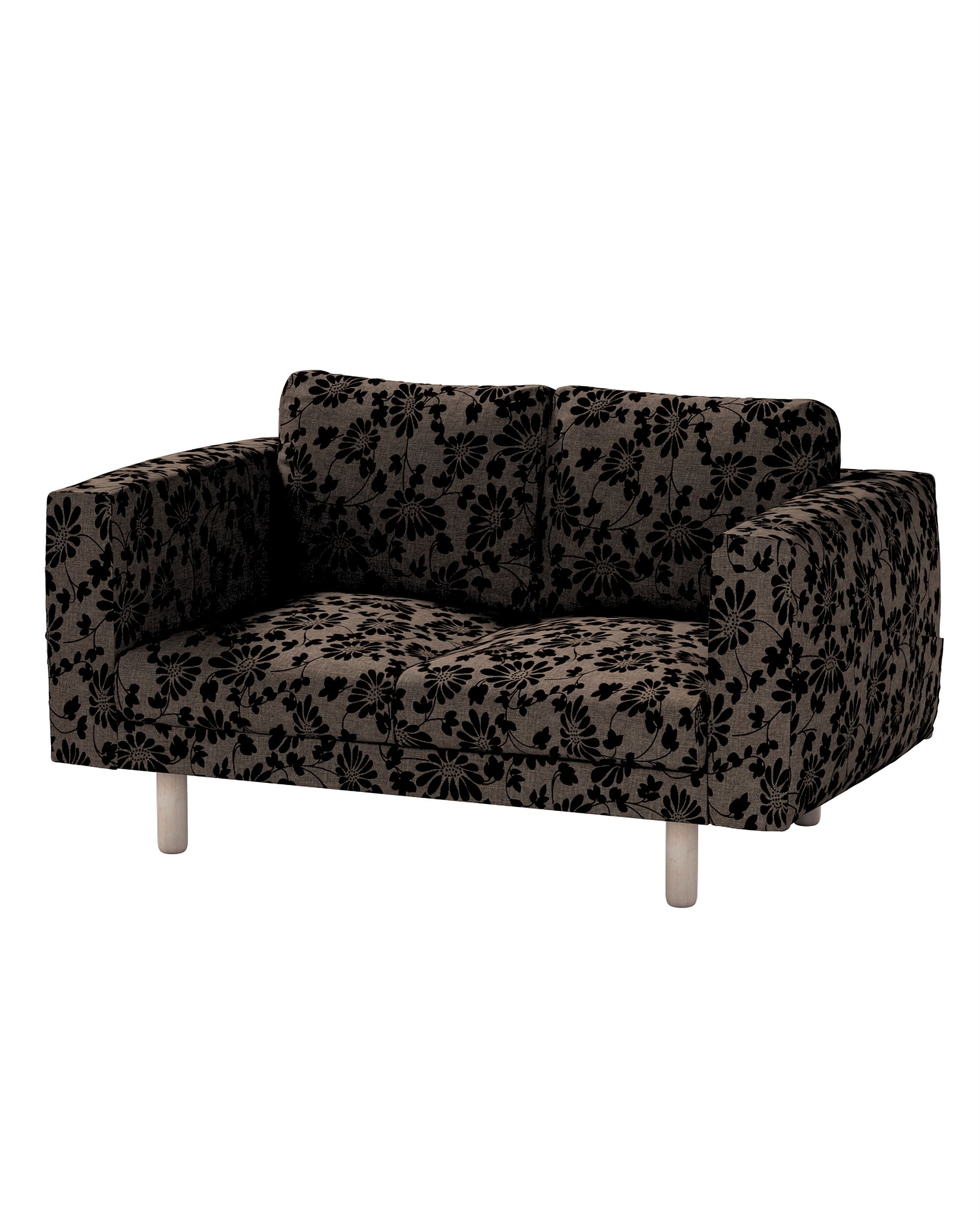 Bezug für Norsborg 2-Sitzer Sofa Farbe braun Stoff strukturiert, gemustert
