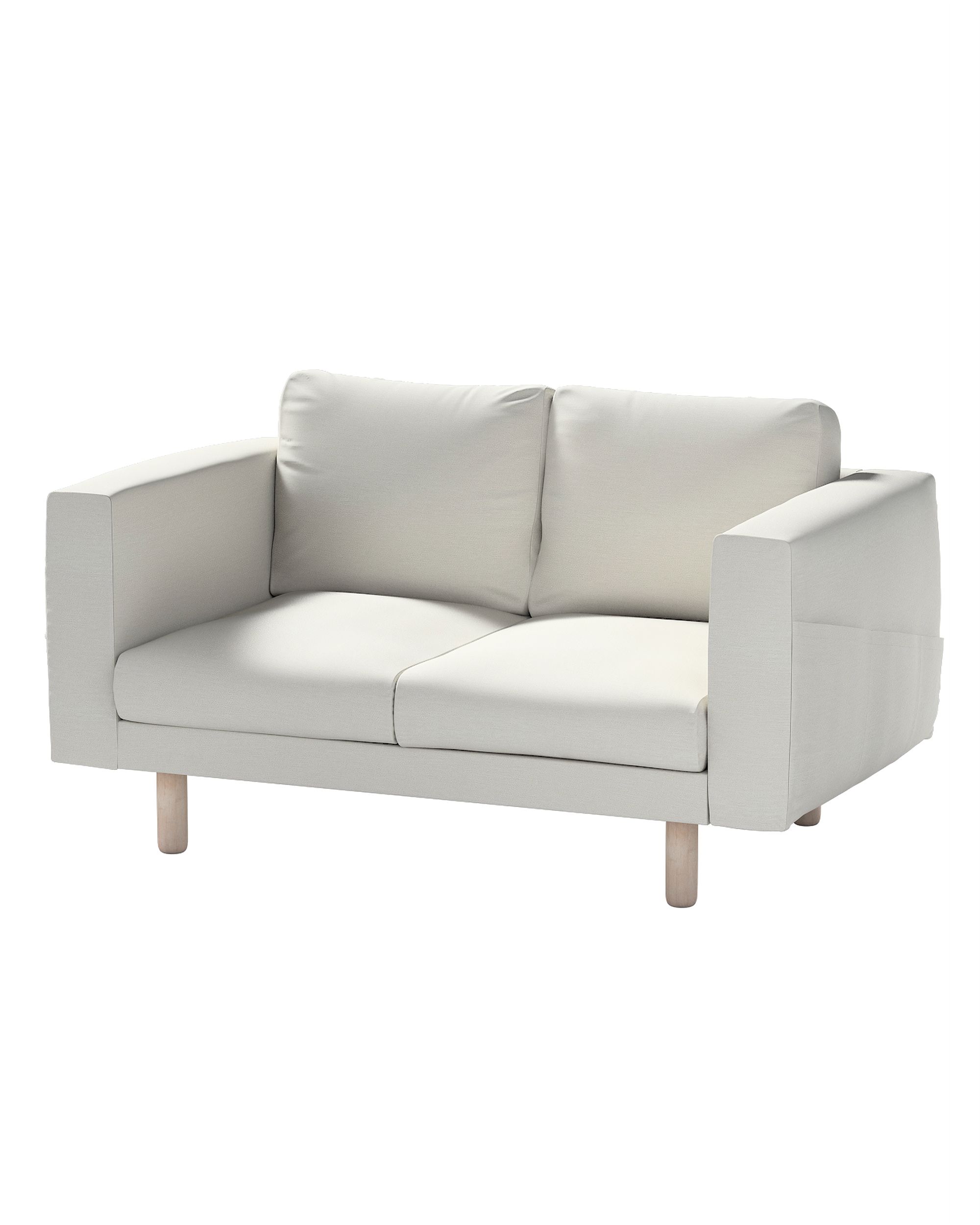 Bezug für Norsborg 2-Sitzer Sofa Farbe grau Stoff glänzend, strukturiert, samt