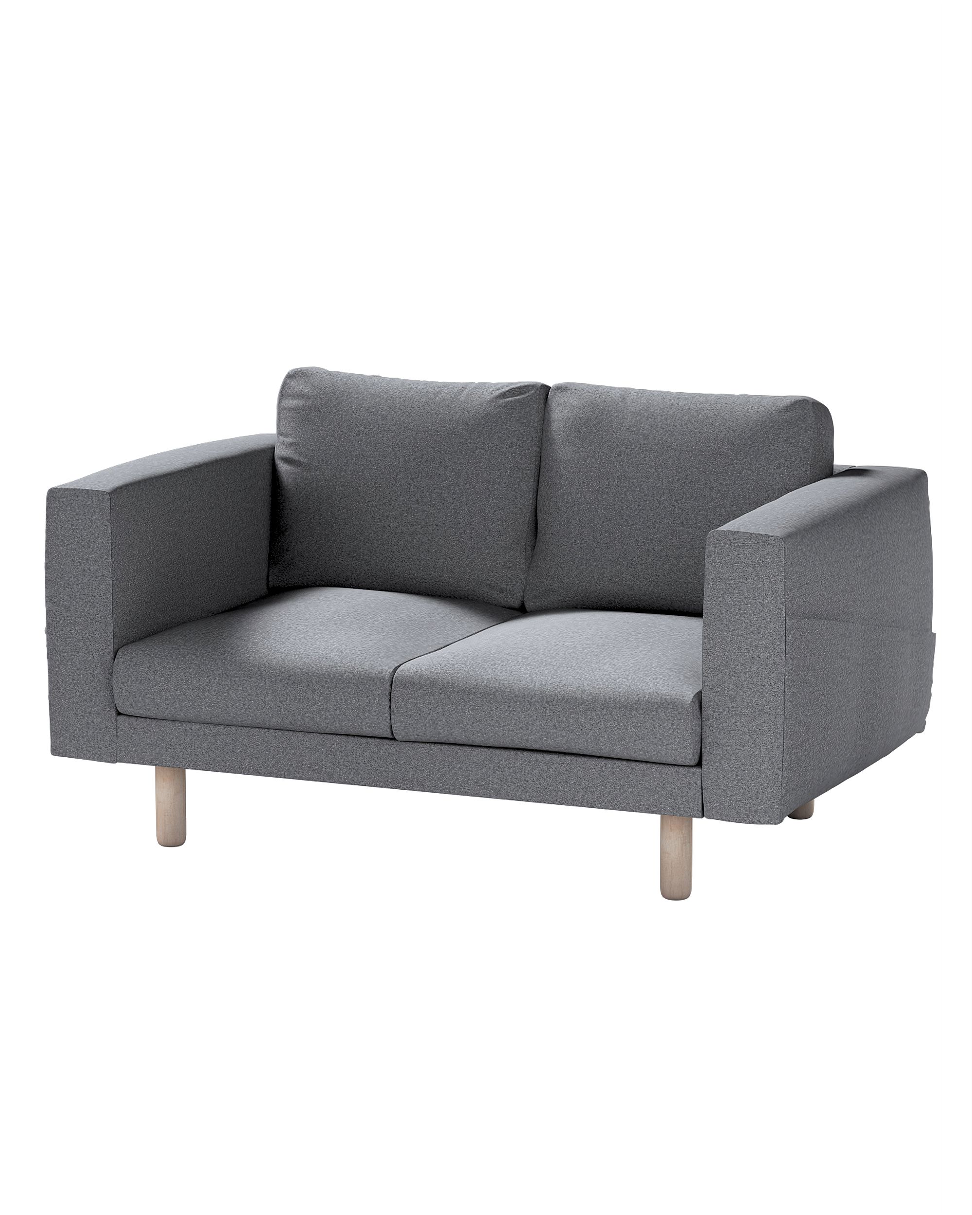 Bezug für Norsborg 2-Sitzer Sofa Farbe grau Stoff strukturiert