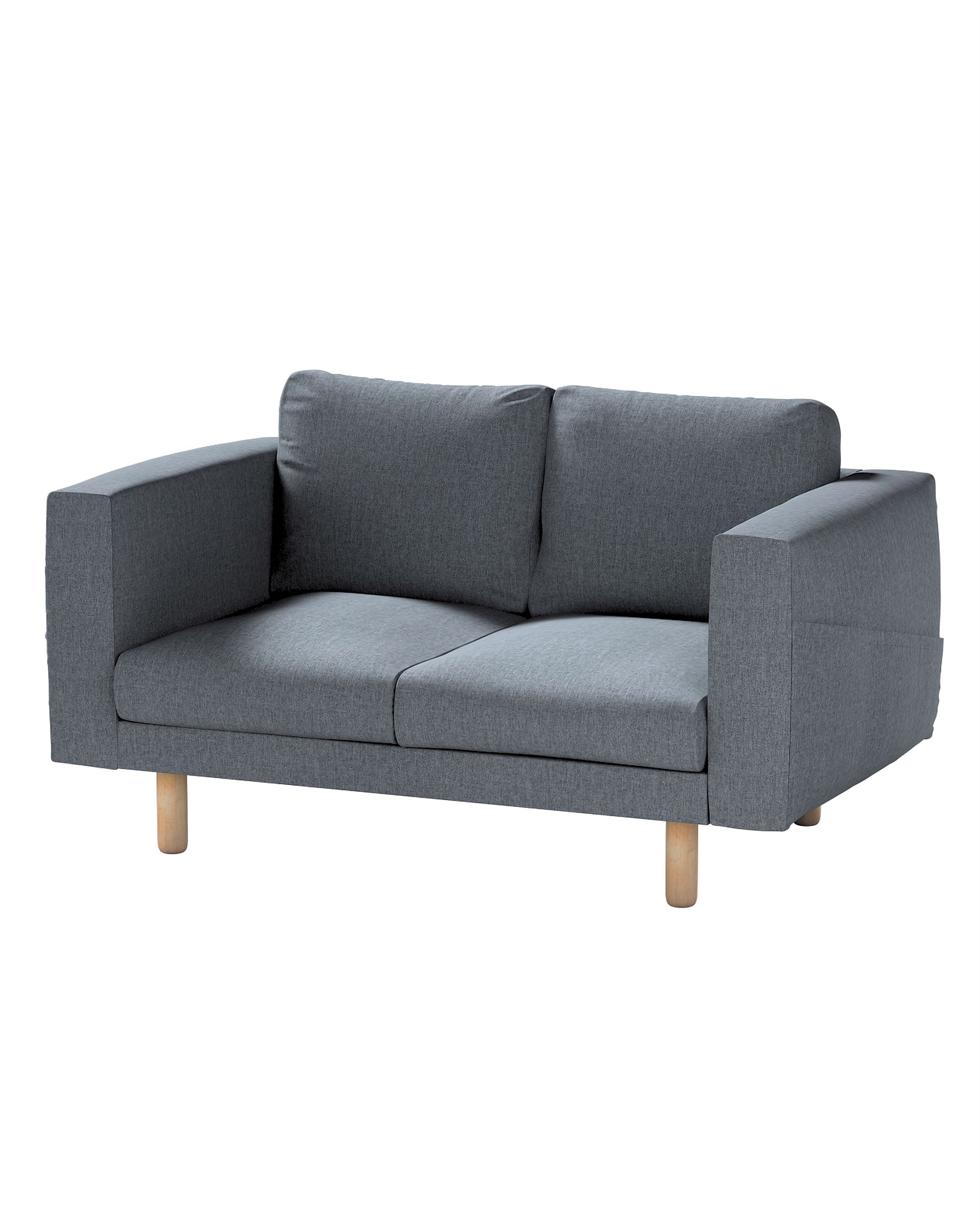 Bezug für Norsborg 2-Sitzer Sofa Farbe grau Stoff strukturiert