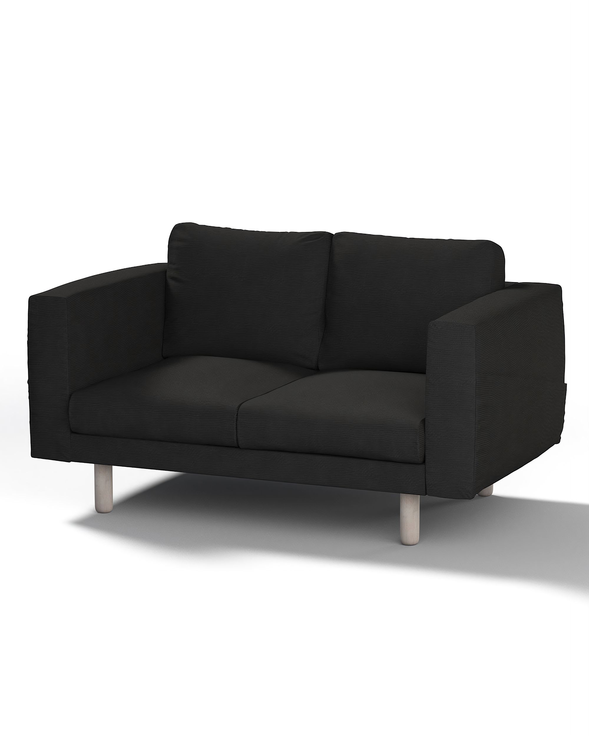 Bezug für Norsborg 2-Sitzer Sofa Farbe schwarz Stoff strukturiert