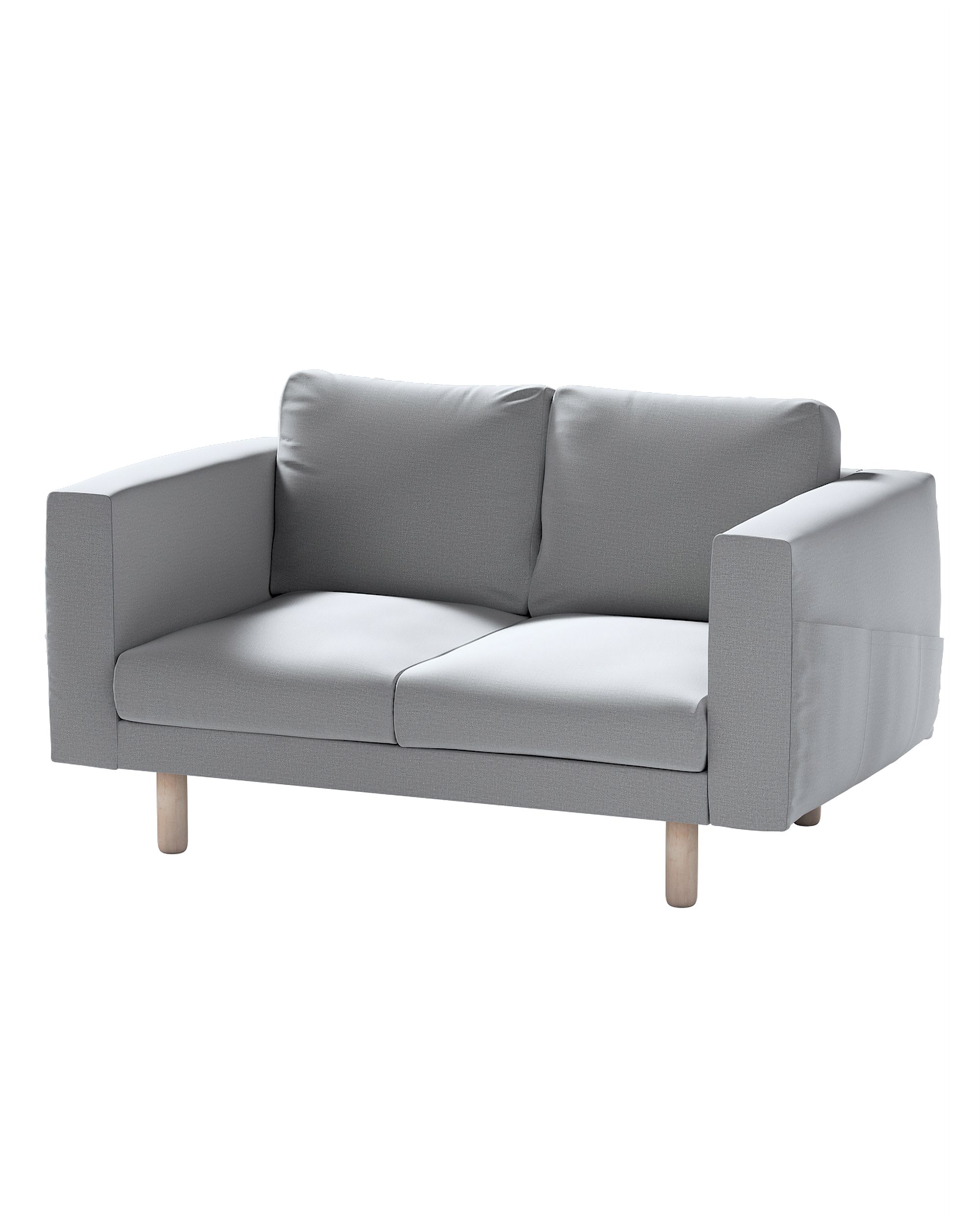 Bezug für Norsborg 2-Sitzer Sofa Farbe grau Stoff samt