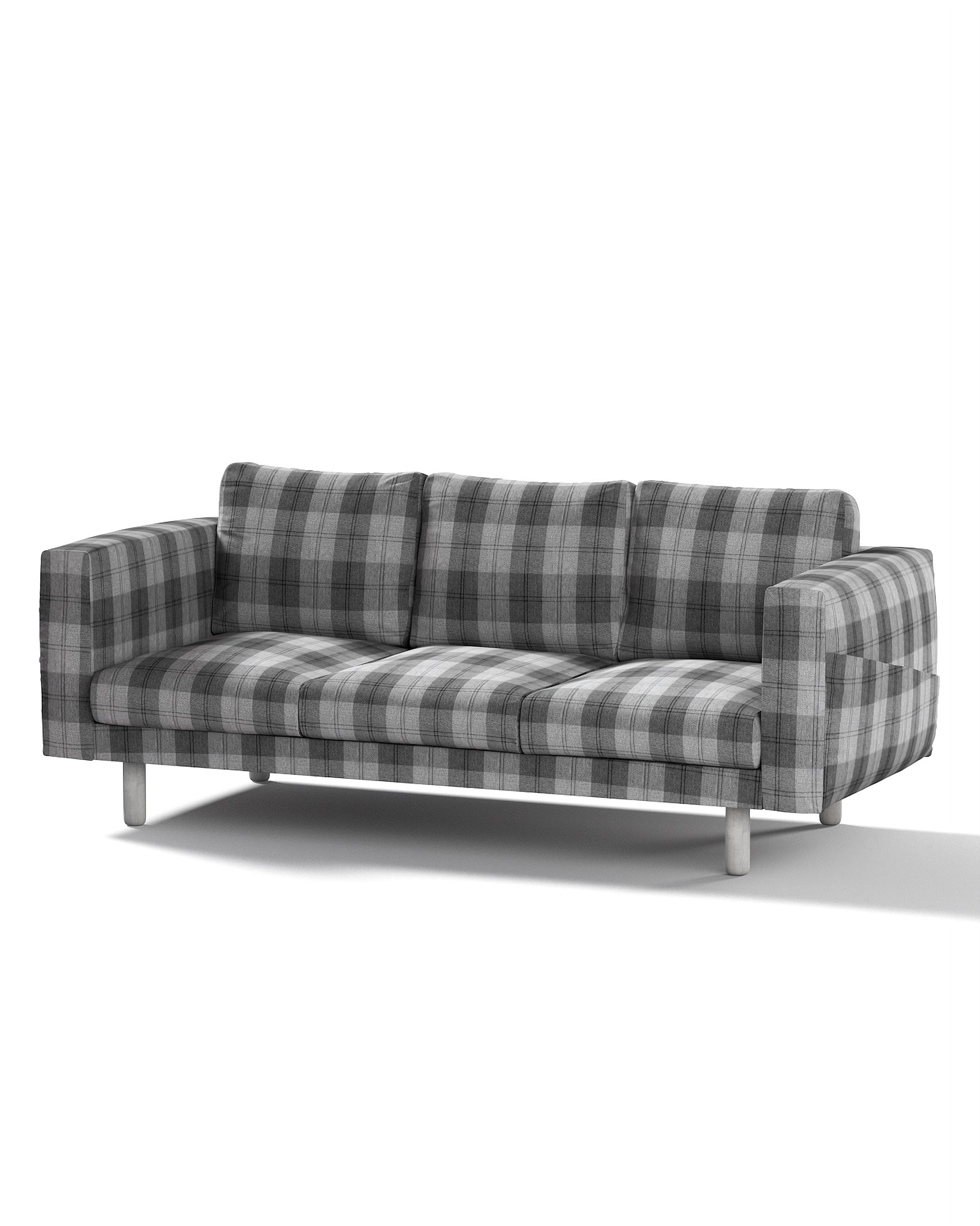 Bezug für Norsborg 3-Sitzer Sofa Farbe grau Stoff strukturiert, gemustert