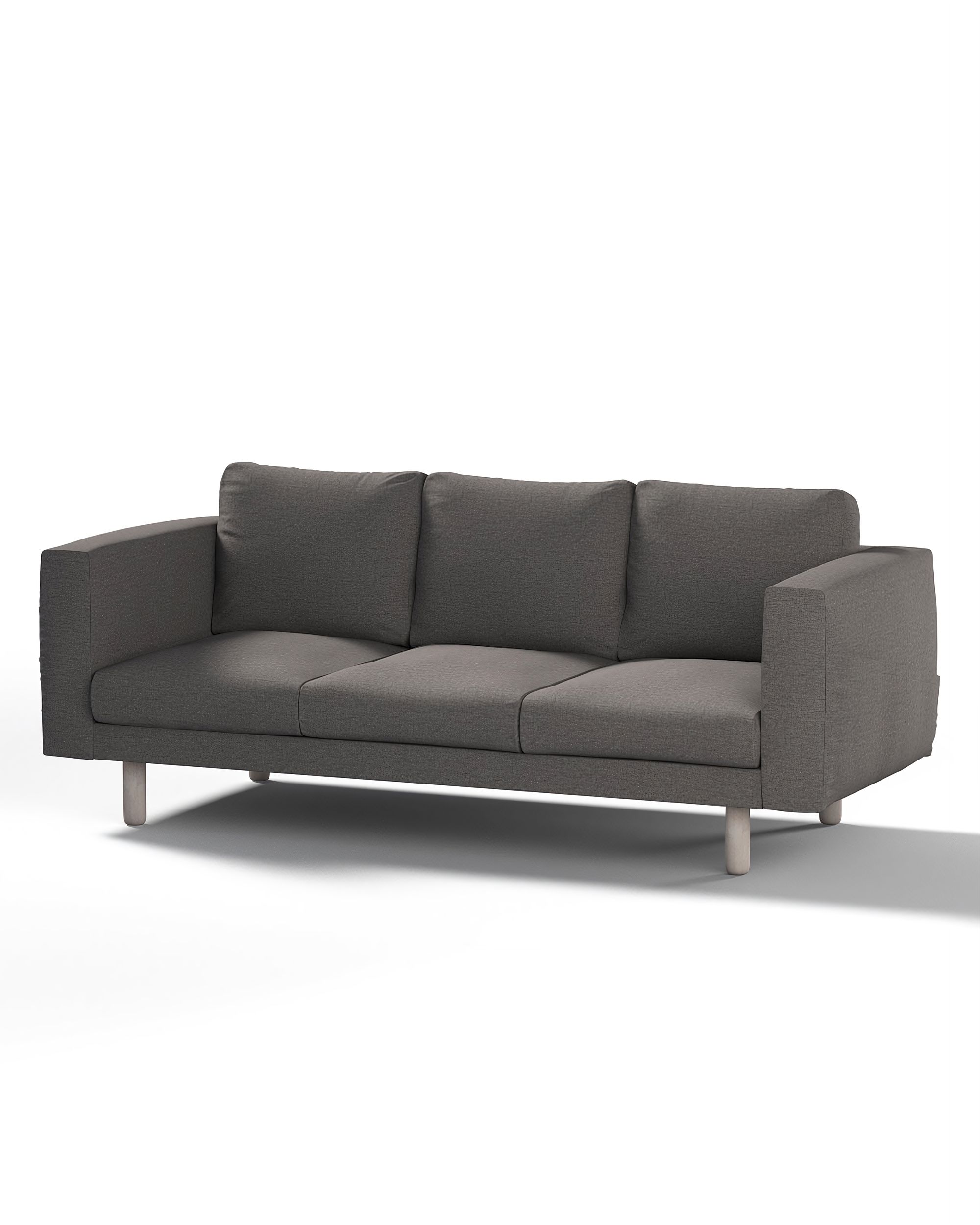 Bezug für Norsborg 3-Sitzer Sofa Farbe grau Stoff strukturiert