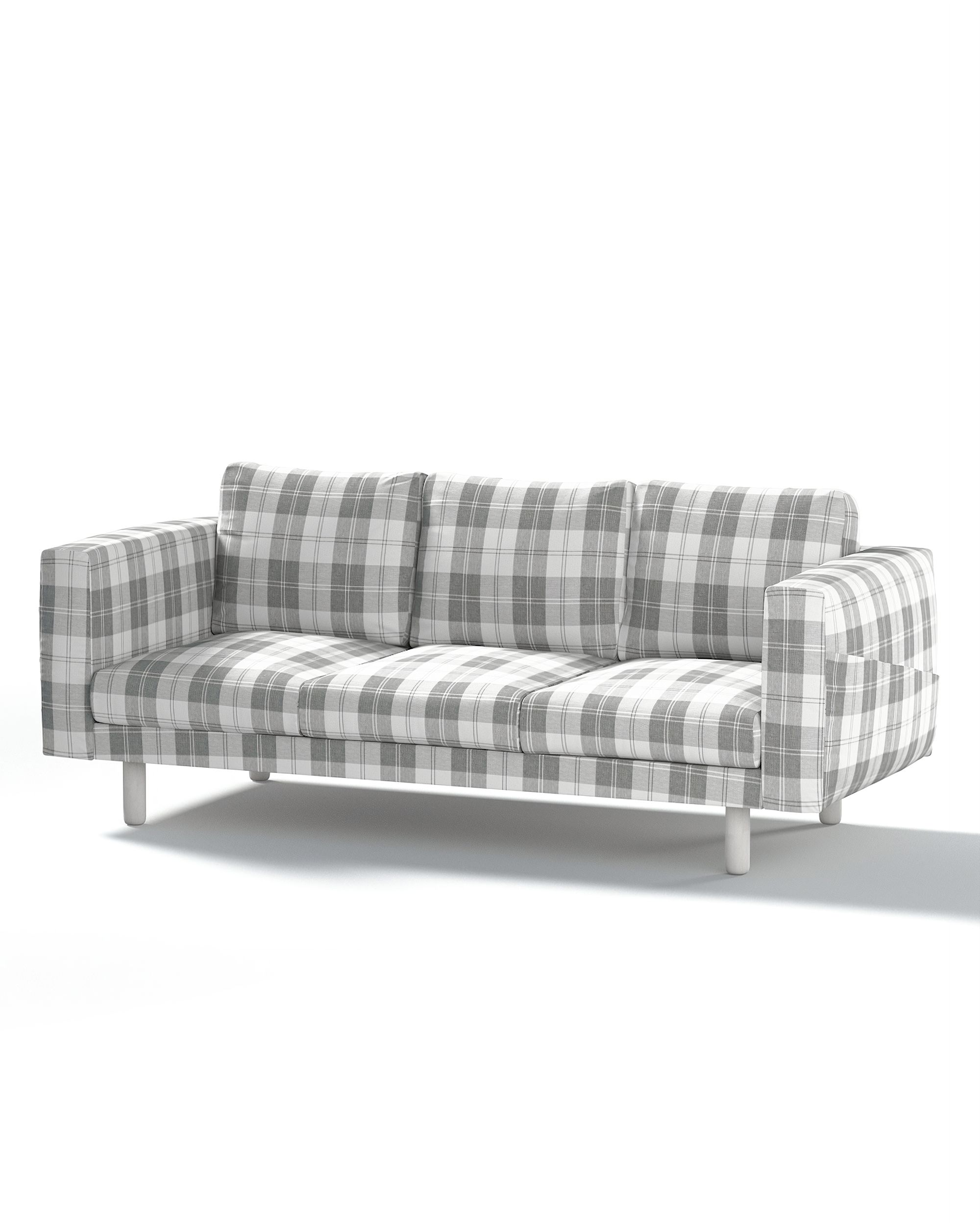 Bezug für Norsborg 3-Sitzer Sofa Farbe grau Stoff strukturiert, gemustert