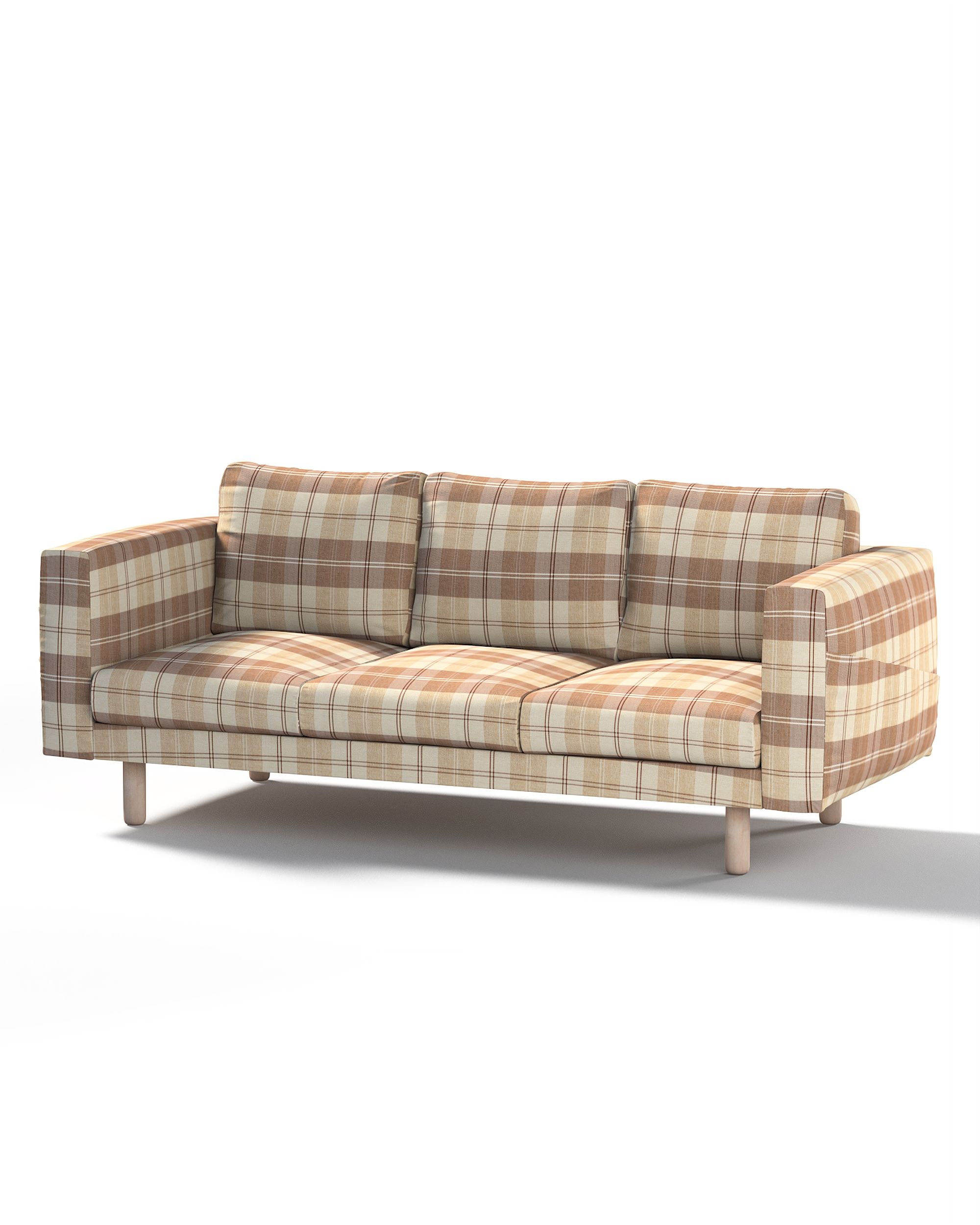 Bezug für Norsborg 3-Sitzer Sofa Farbe beige Stoff strukturiert, gemustert