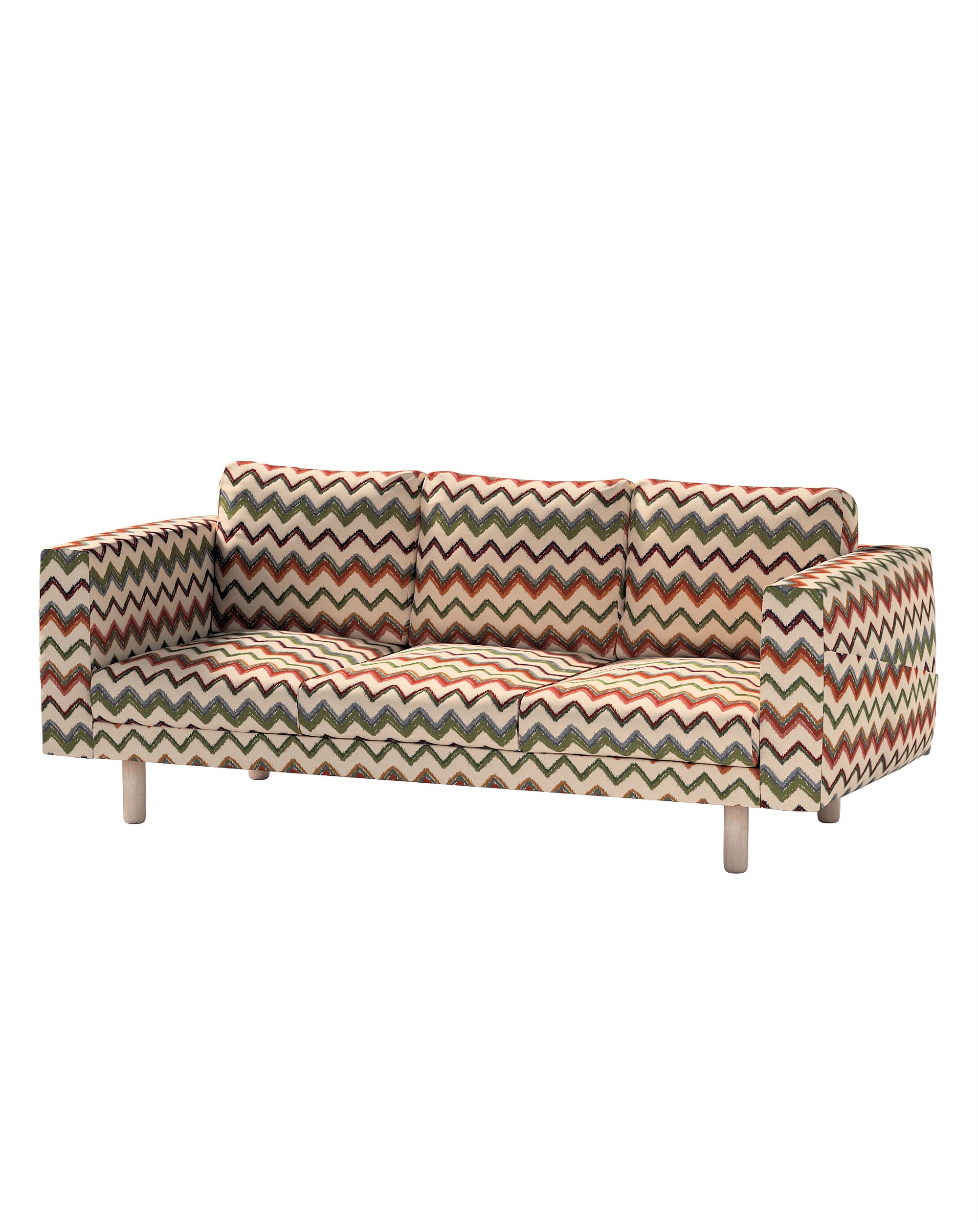 Bezug für Norsborg 3-Sitzer Sofa Farbe bunt Stoff strukturiert, gemustert