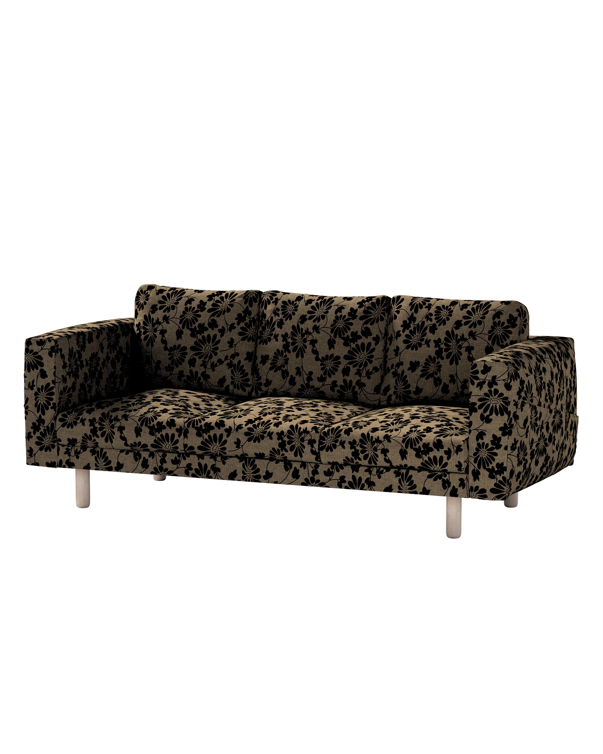 Bezug für Norsborg 3-Sitzer Sofa Farbe beige Stoff strukturiert, gemustert