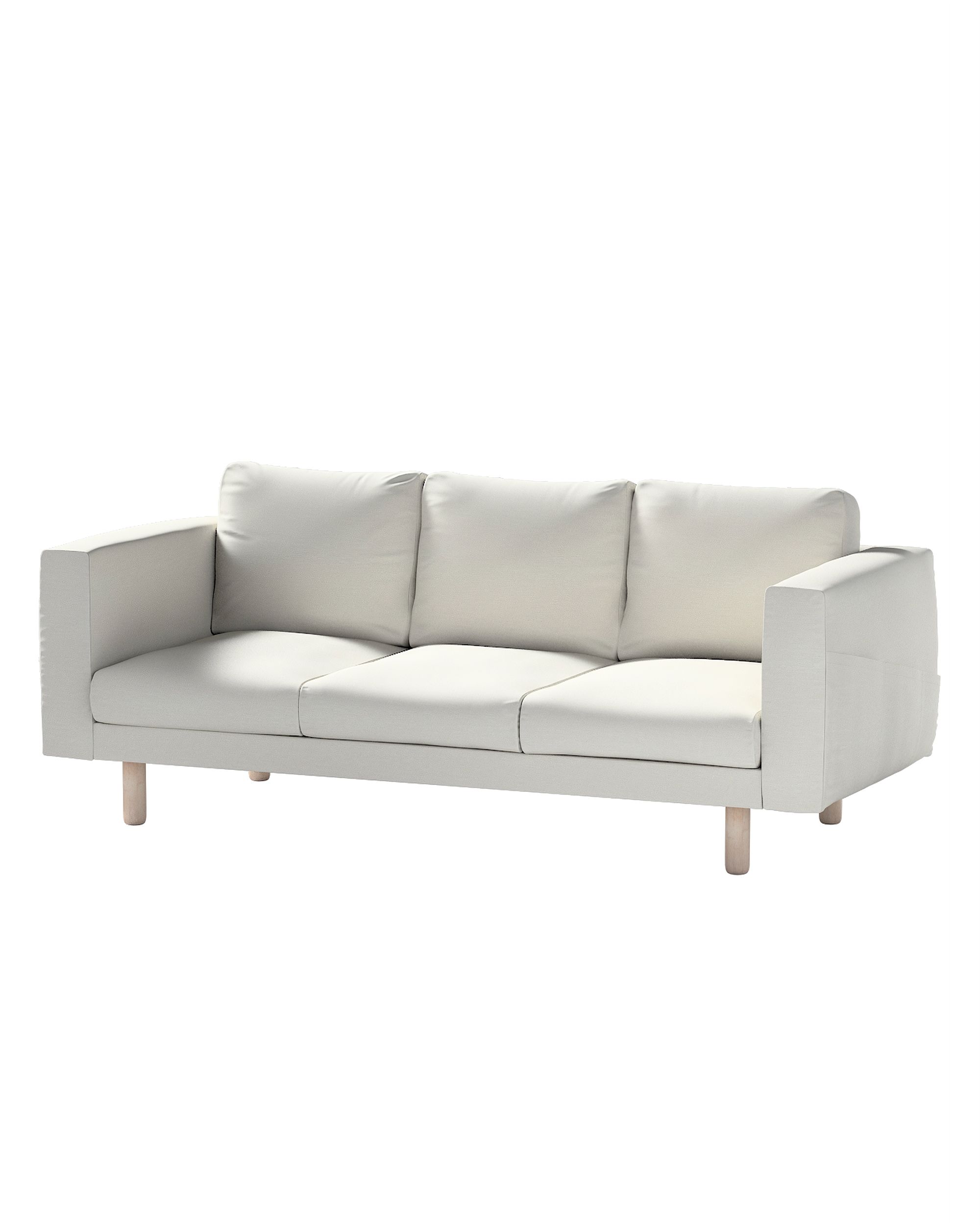 Bezug für Norsborg 3-Sitzer Sofa Farbe grau Stoff glänzend, strukturiert, samt