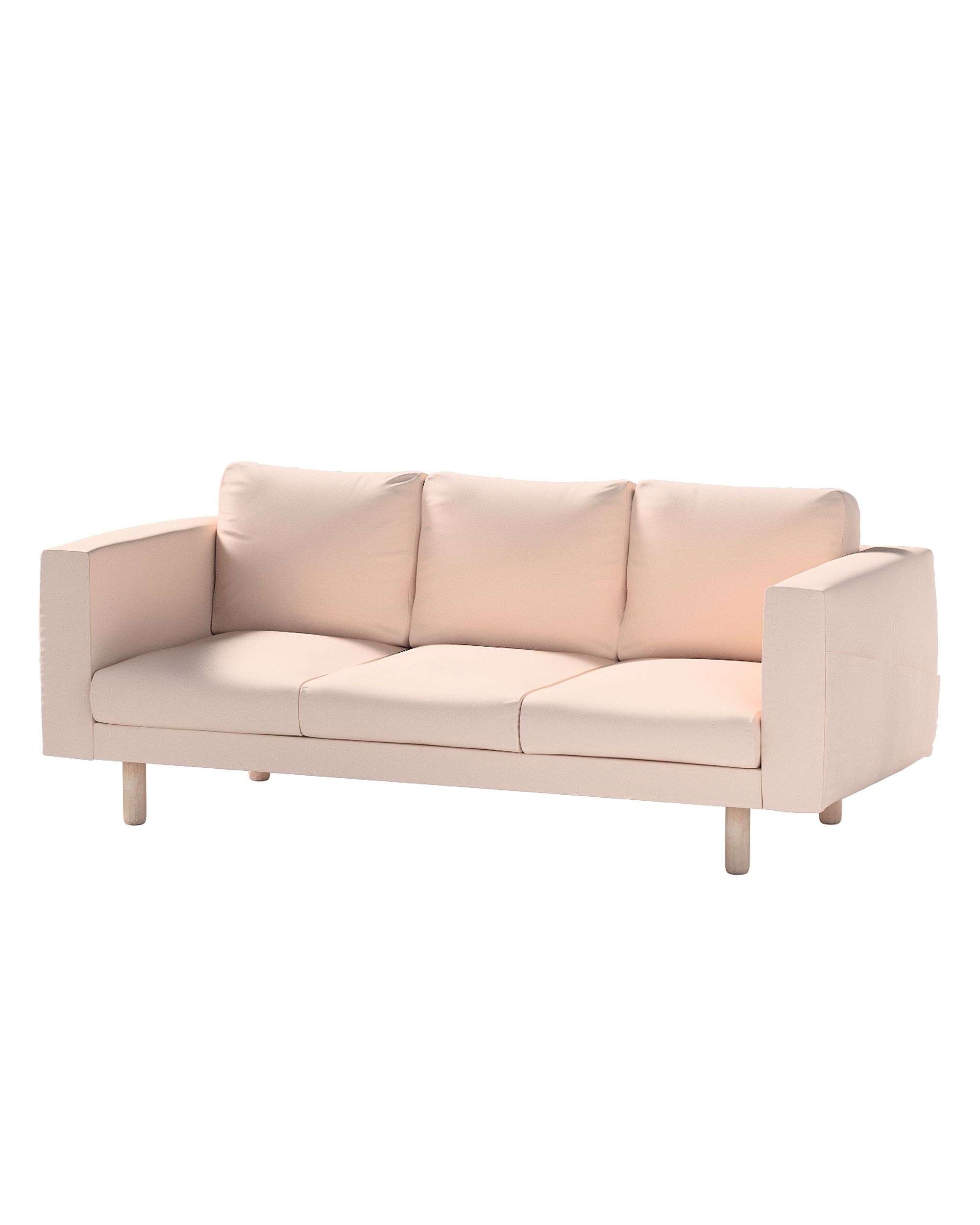 Bezug für Norsborg 3-Sitzer Sofa Farbe rosa Stoff strukturiert