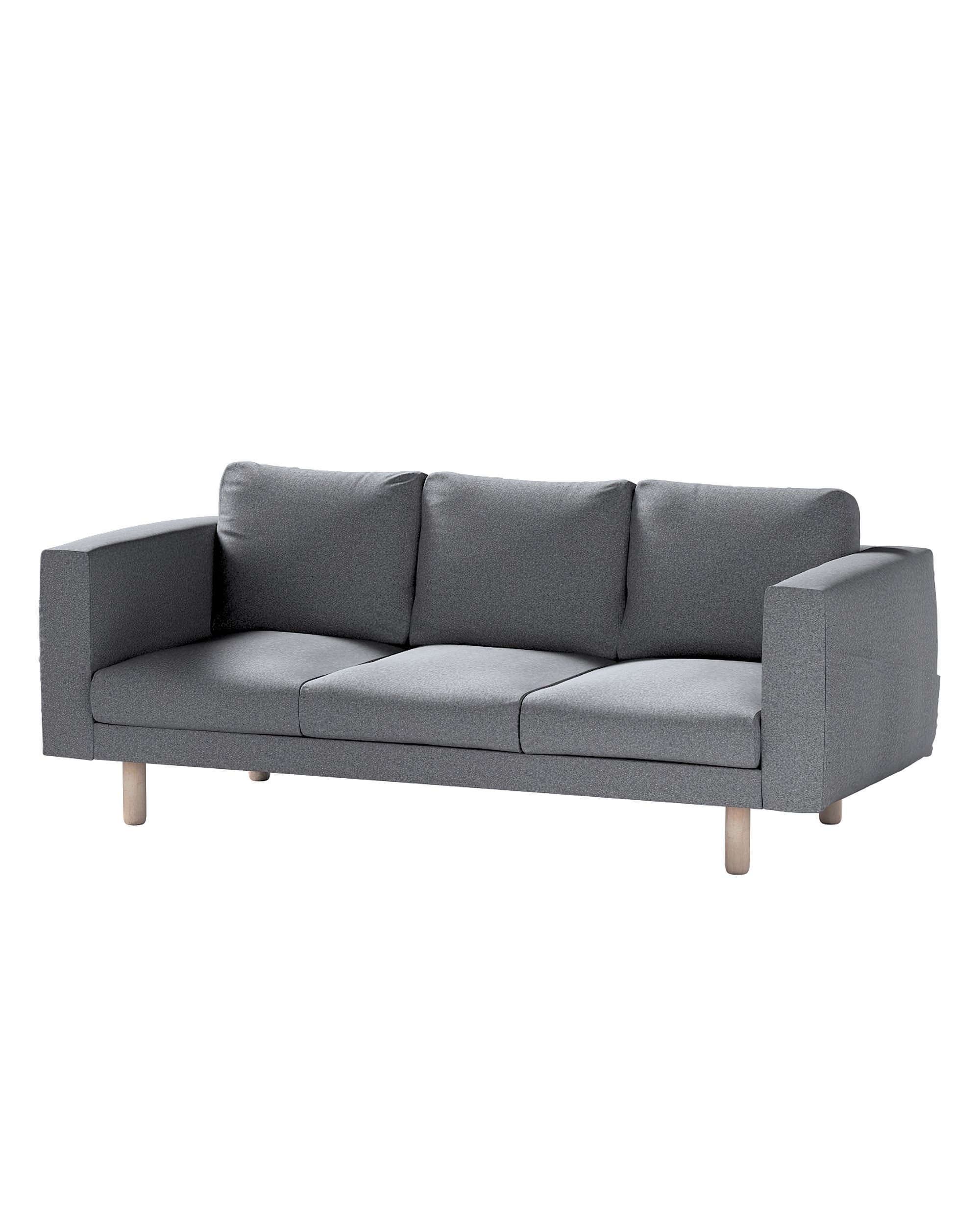 Bezug für Norsborg 3-Sitzer Sofa Farbe grau Stoff strukturiert