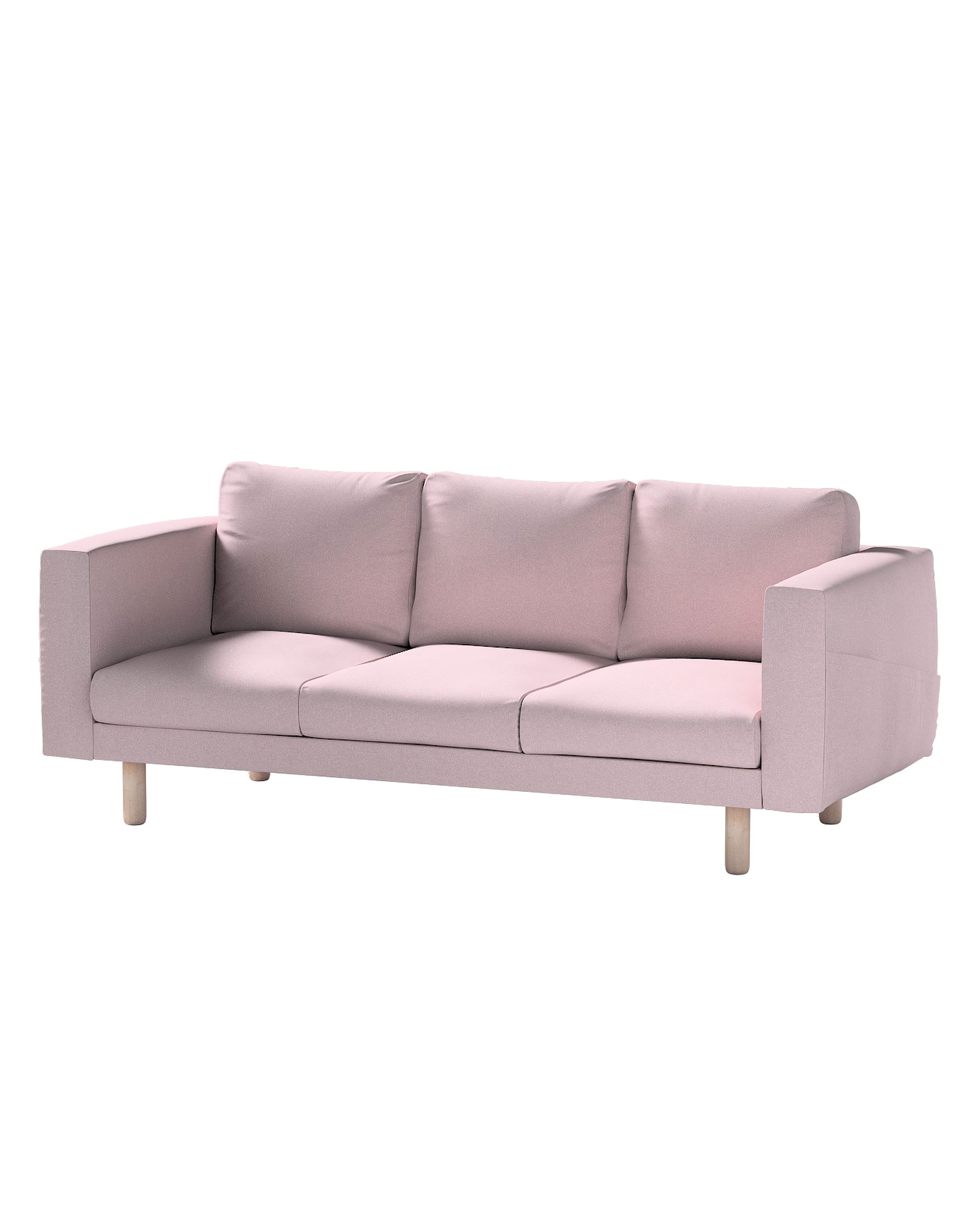Bezug für Norsborg 3-Sitzer Sofa Farbe rosa Stoff strukturiert