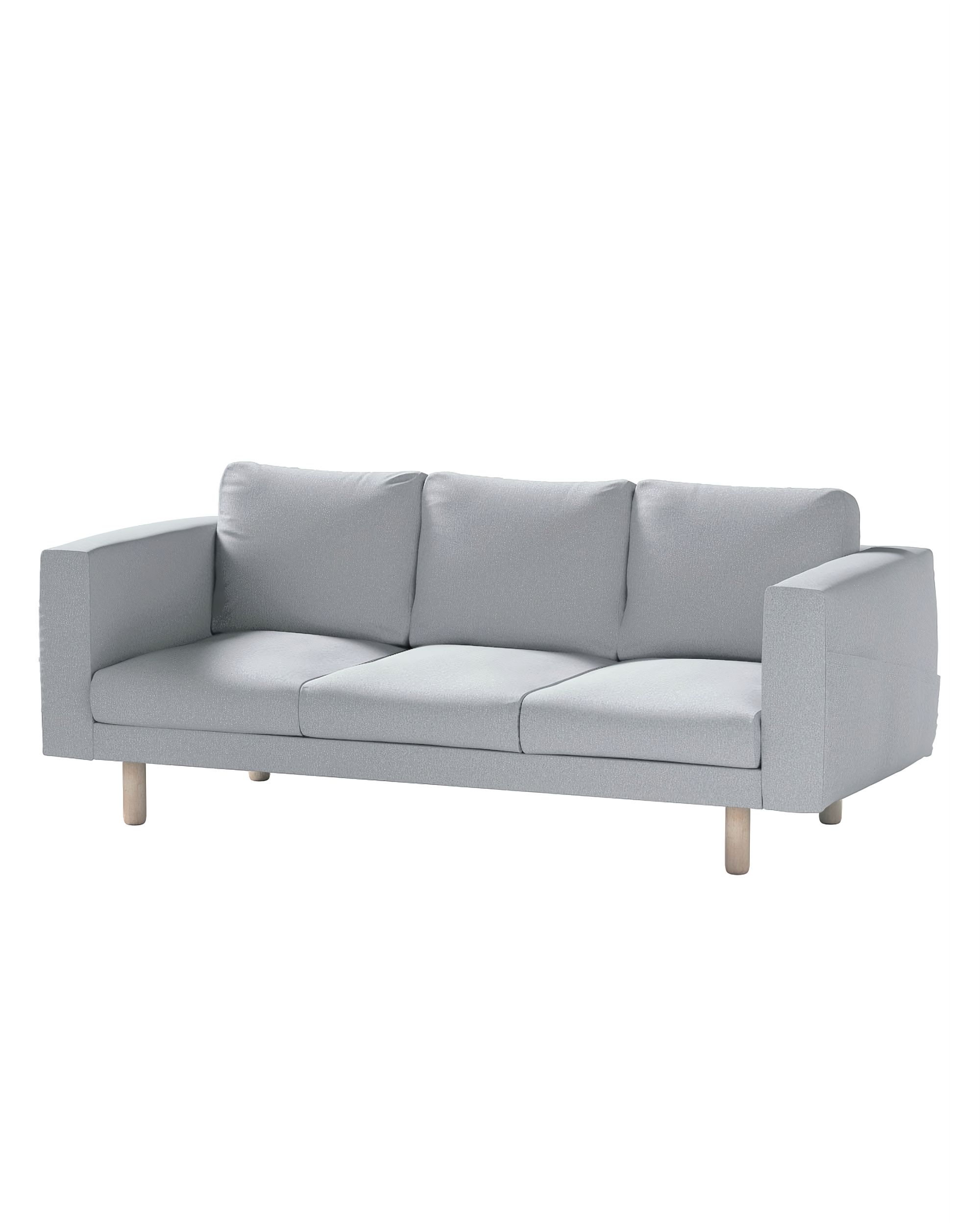 Bezug für Norsborg 3-Sitzer Sofa Farbe grau Stoff strukturiert