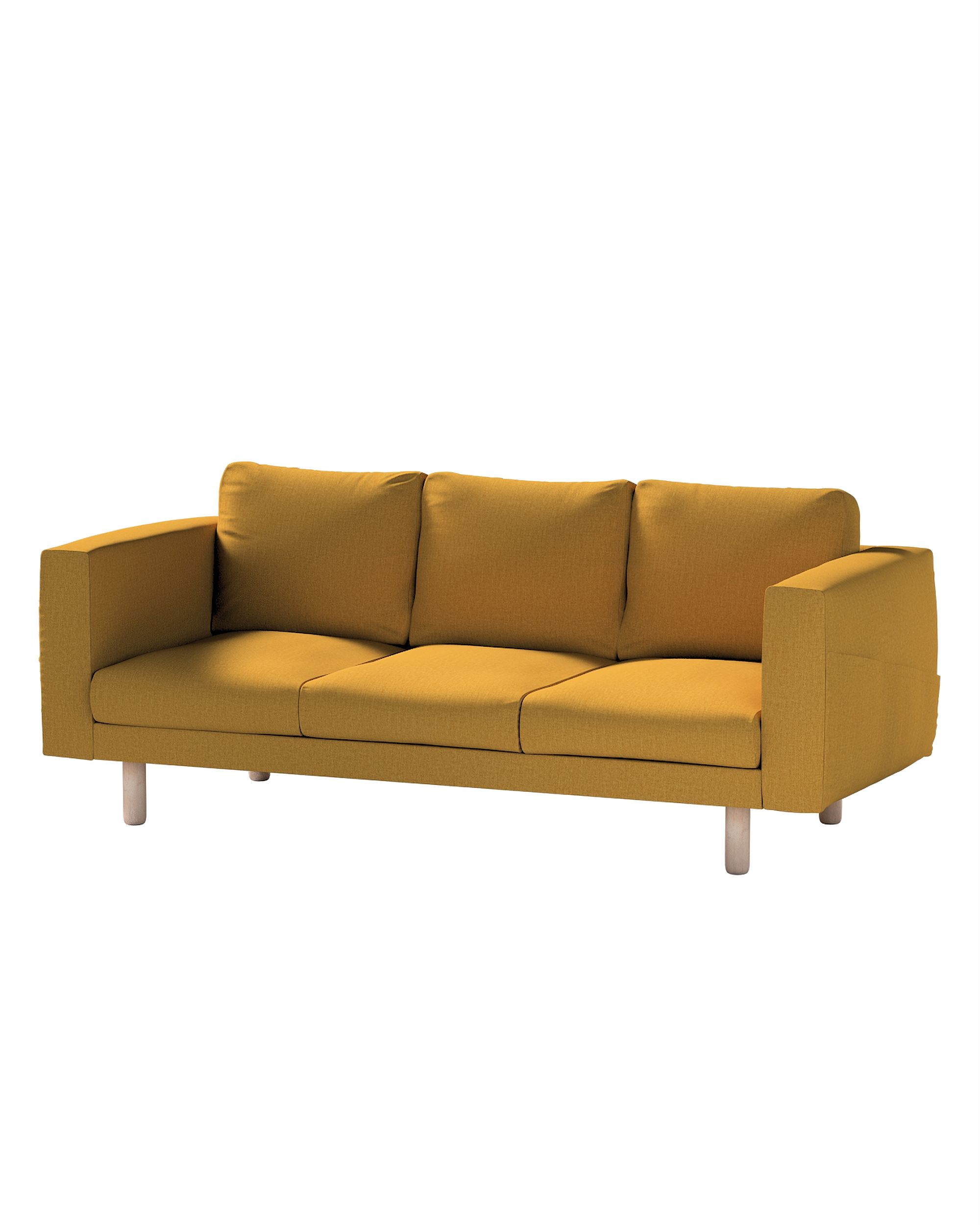 Bezug für Norsborg 3-Sitzer Sofa Farbe gelb Stoff strukturiert