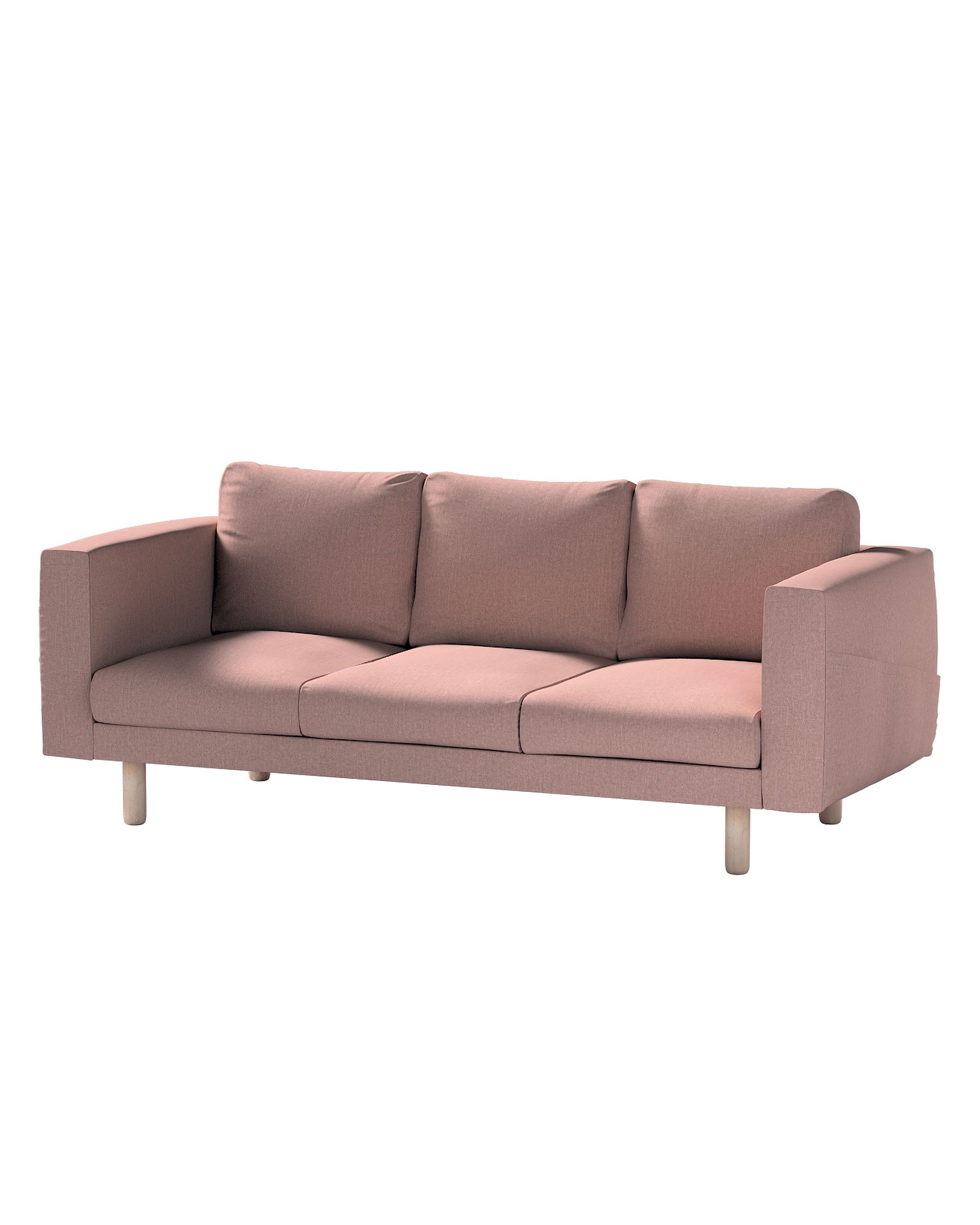 Bezug für Norsborg 3-Sitzer Sofa Farbe rosa Stoff strukturiert