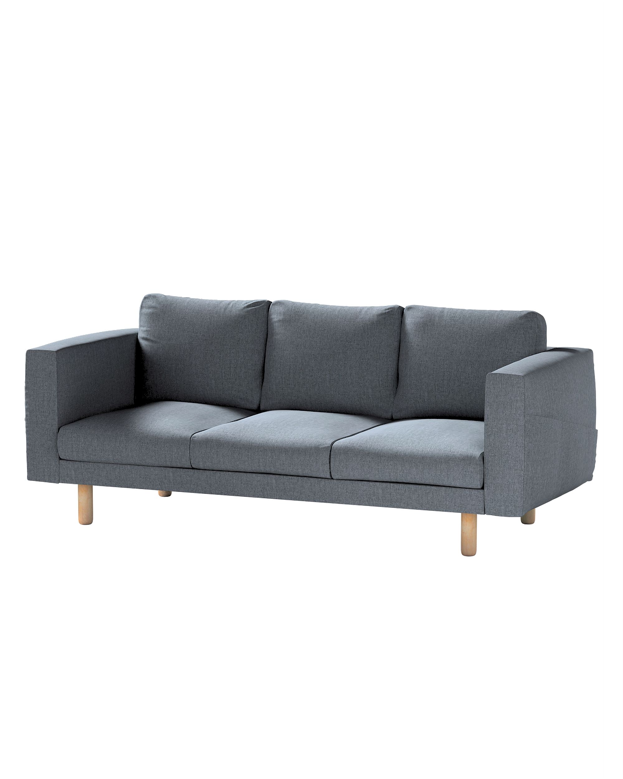 Bezug für Norsborg 3-Sitzer Sofa Farbe grau Stoff strukturiert