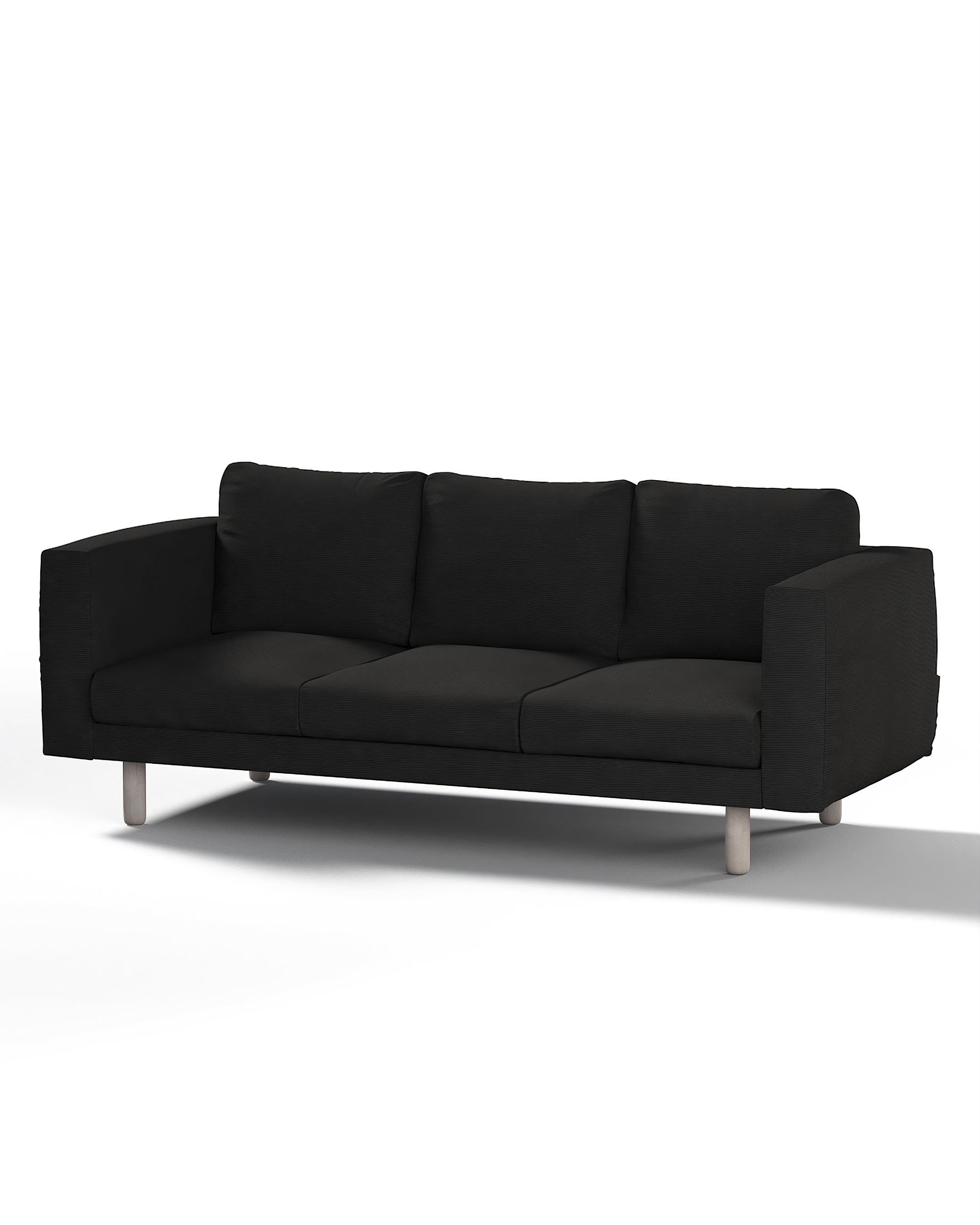 Bezug für Norsborg 3-Sitzer Sofa Farbe schwarz Stoff strukturiert