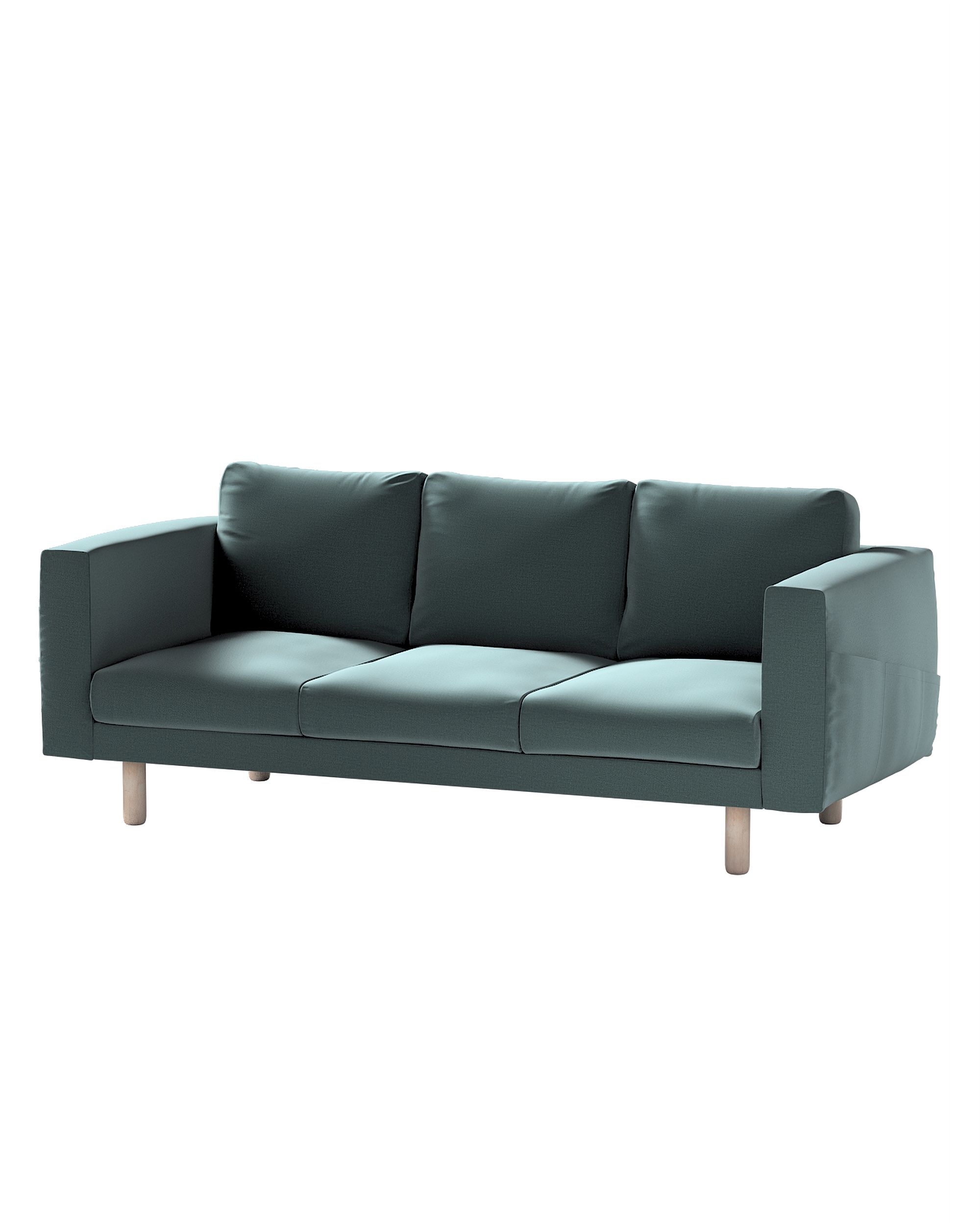 Bezug für Norsborg 3-Sitzer Sofa Farbe grün Stoff samt