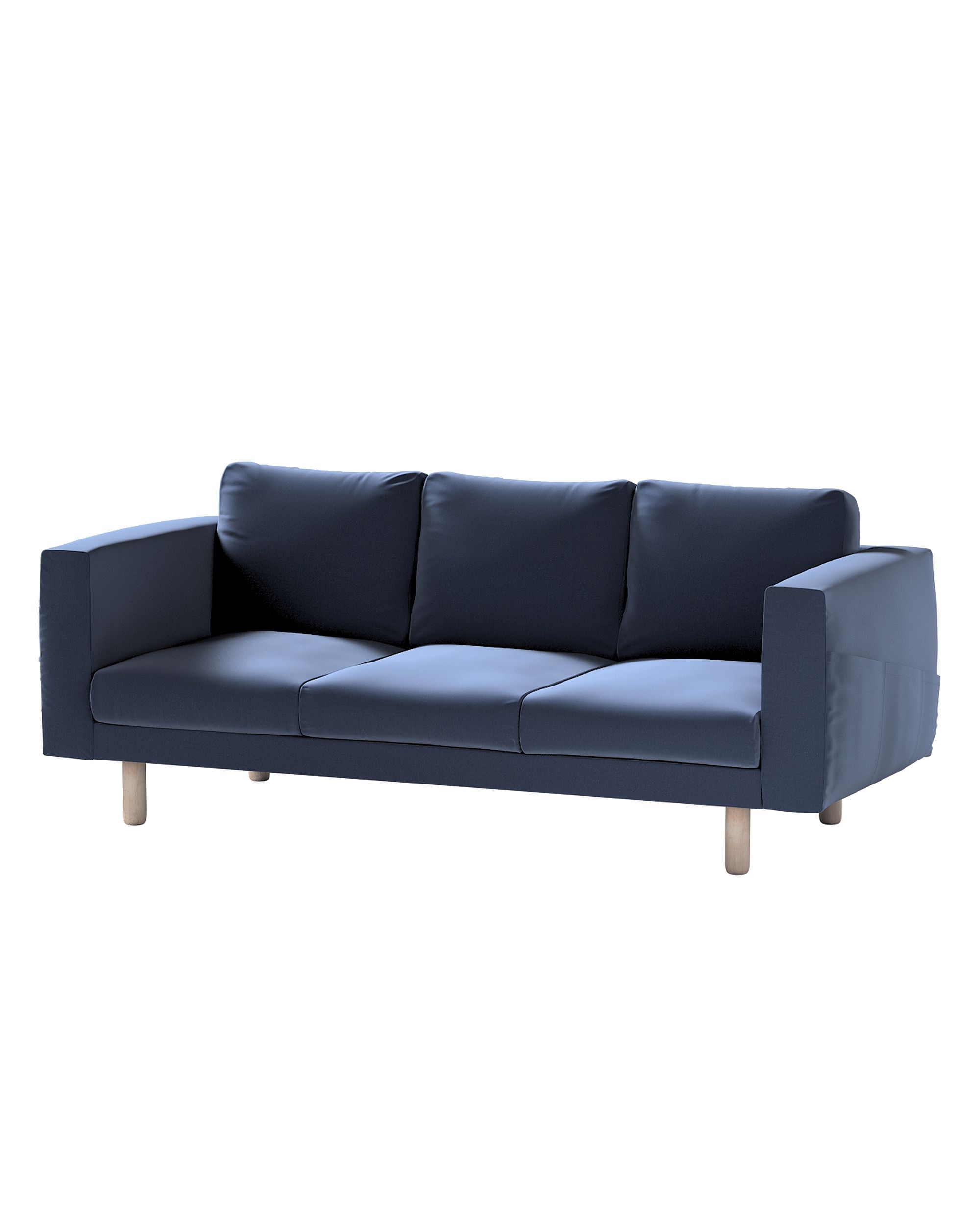 Bezug für Norsborg 3-Sitzer Sofa Farbe dunkelblau Stoff samt