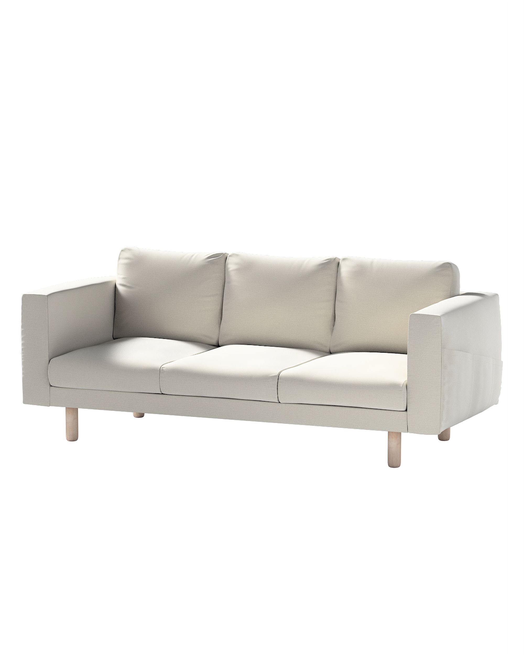 Bezug für Norsborg 3-Sitzer Sofa Farbe grau Stoff samt
