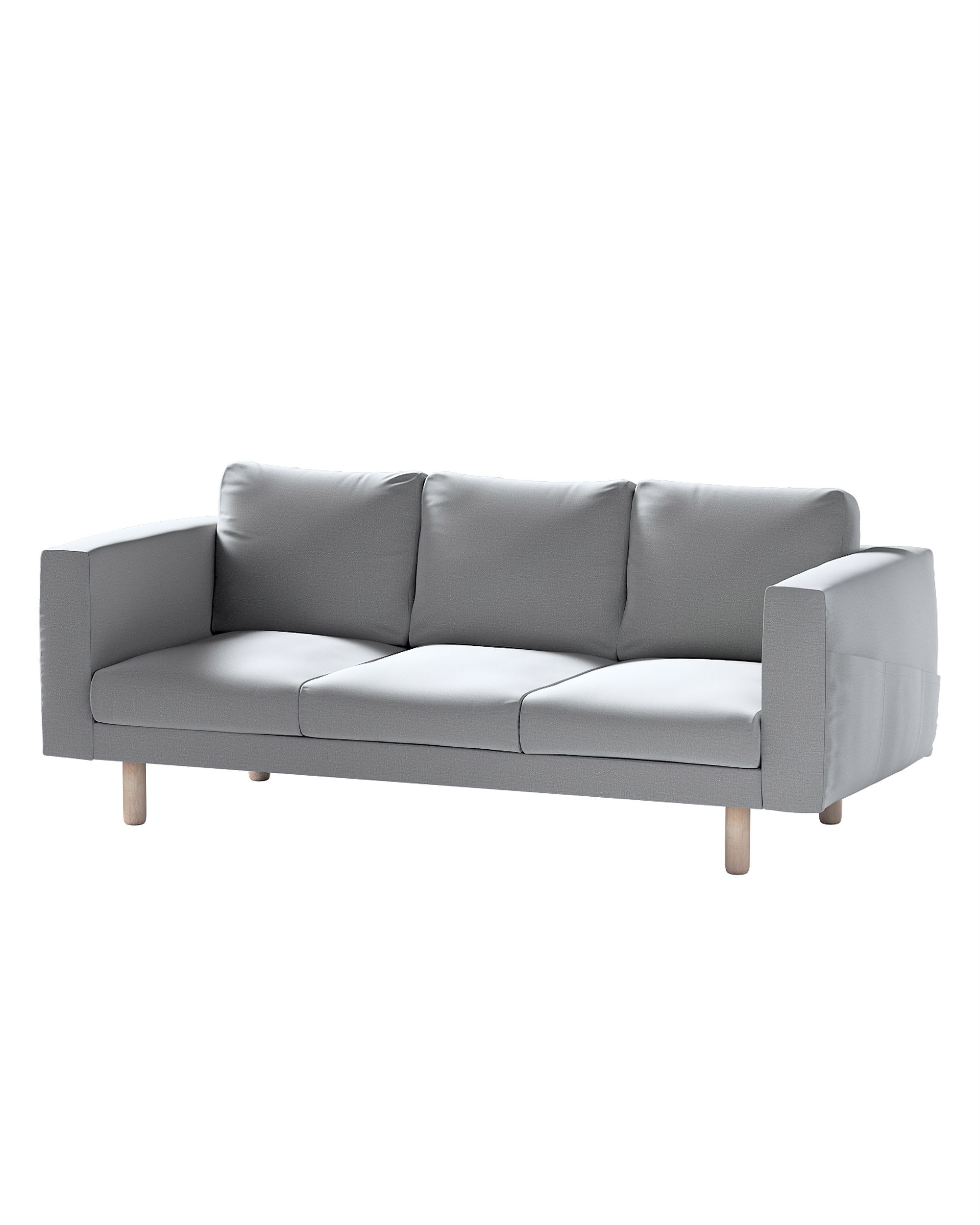 Bezug für Norsborg 3-Sitzer Sofa Farbe grau Stoff samt