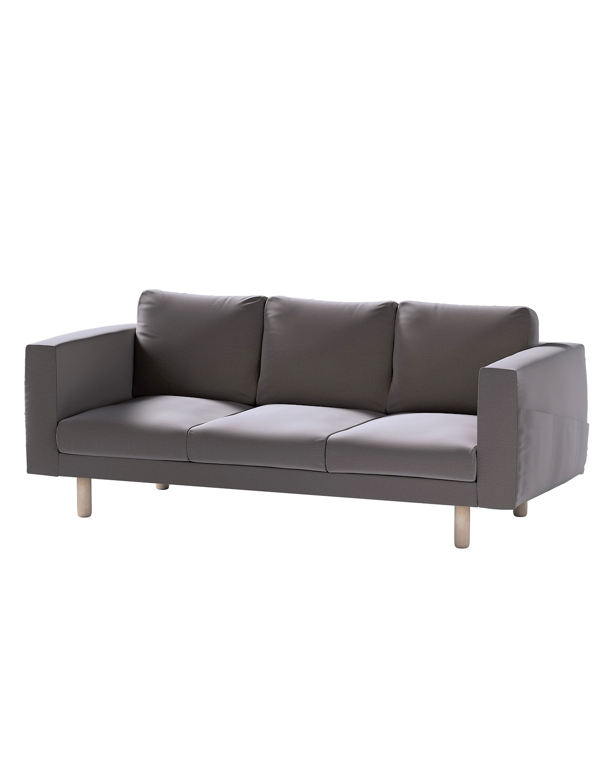 Bezug für Norsborg 3-Sitzer Sofa Farbe braun Stoff samt