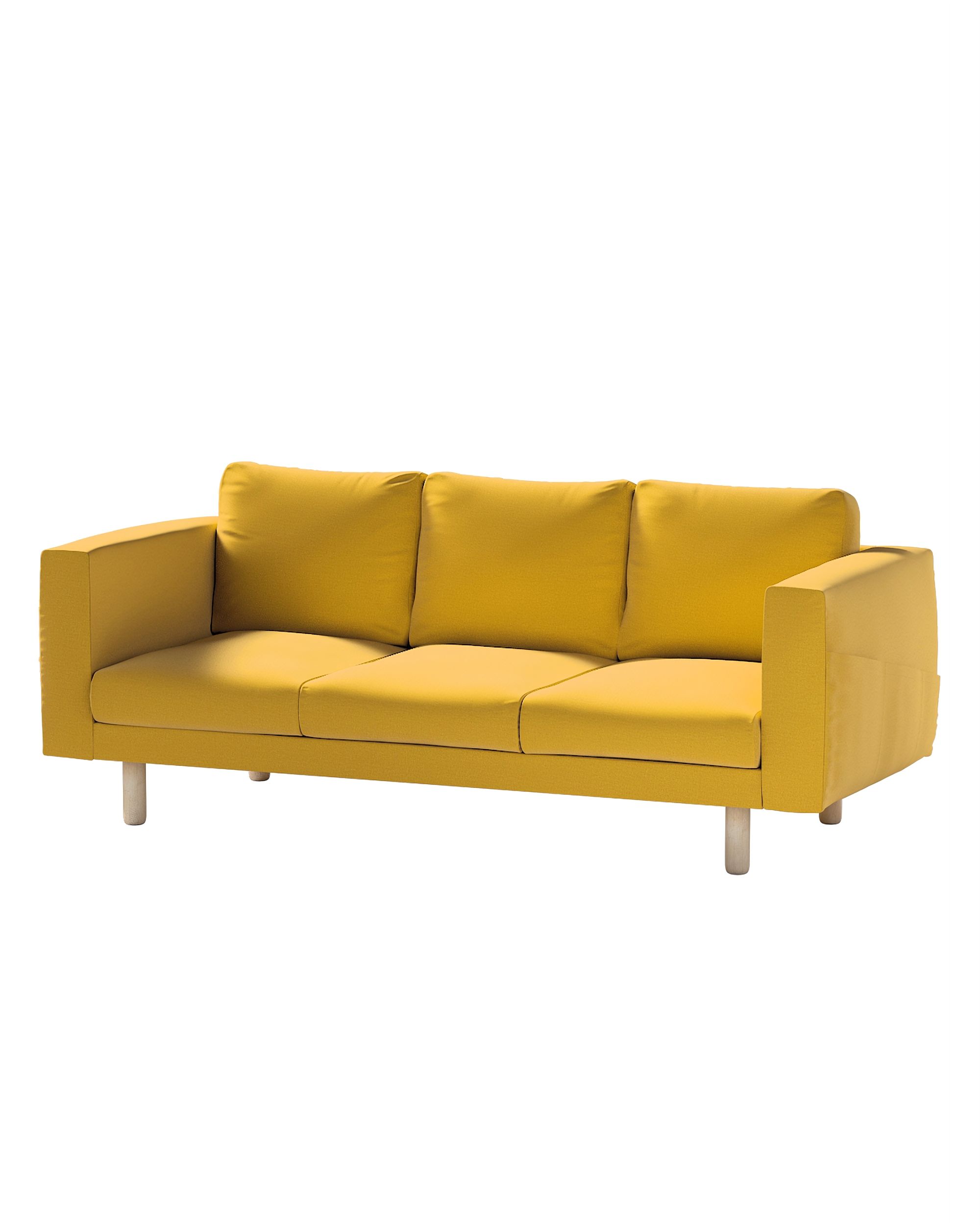 Bezug für Norsborg 3-Sitzer Sofa Farbe gelb Stoff samt