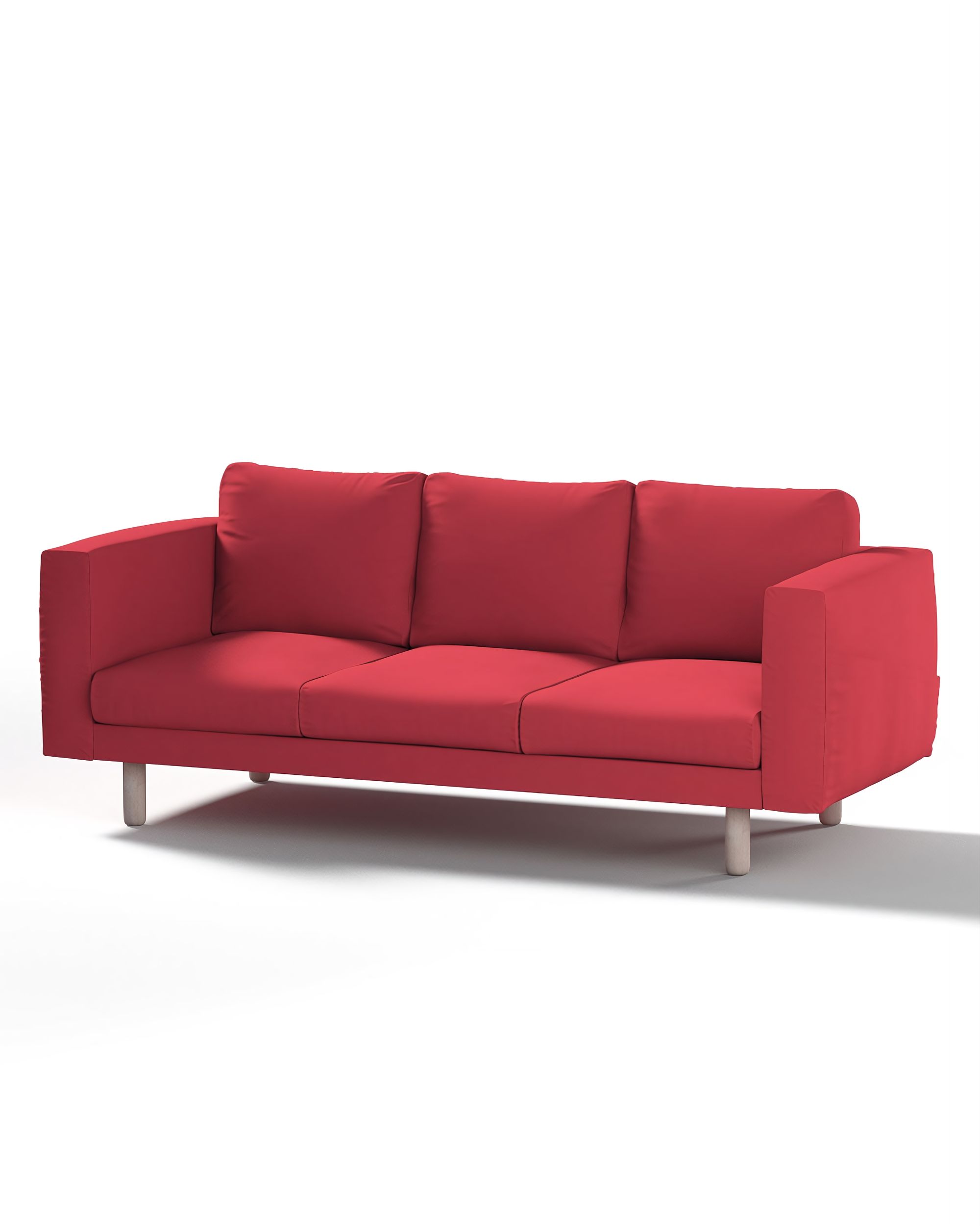 Bezug für Norsborg 3-Sitzer Sofa Farbe rot Stoff strukturiert